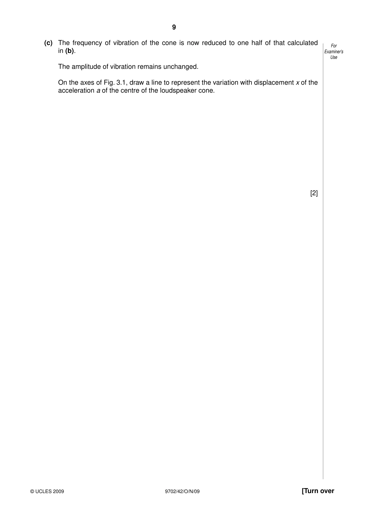 Cambridge A Level Physics 9702 2009 Oct/Nov Paper 4 · Variant 2 question paper, page 9 of 28