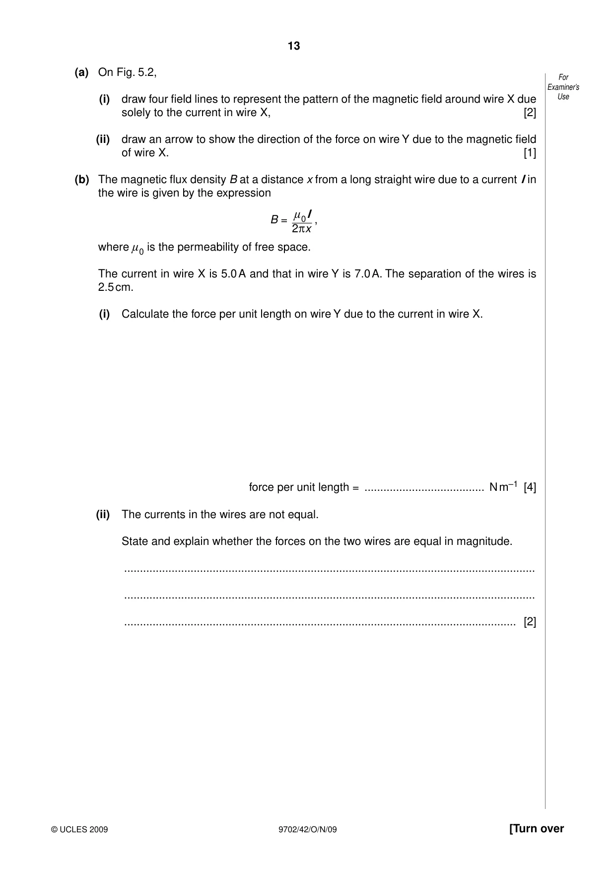 Cambridge A Level Physics 9702 2009 Oct/Nov Paper 4 · Variant 2 question paper, page 13 of 28