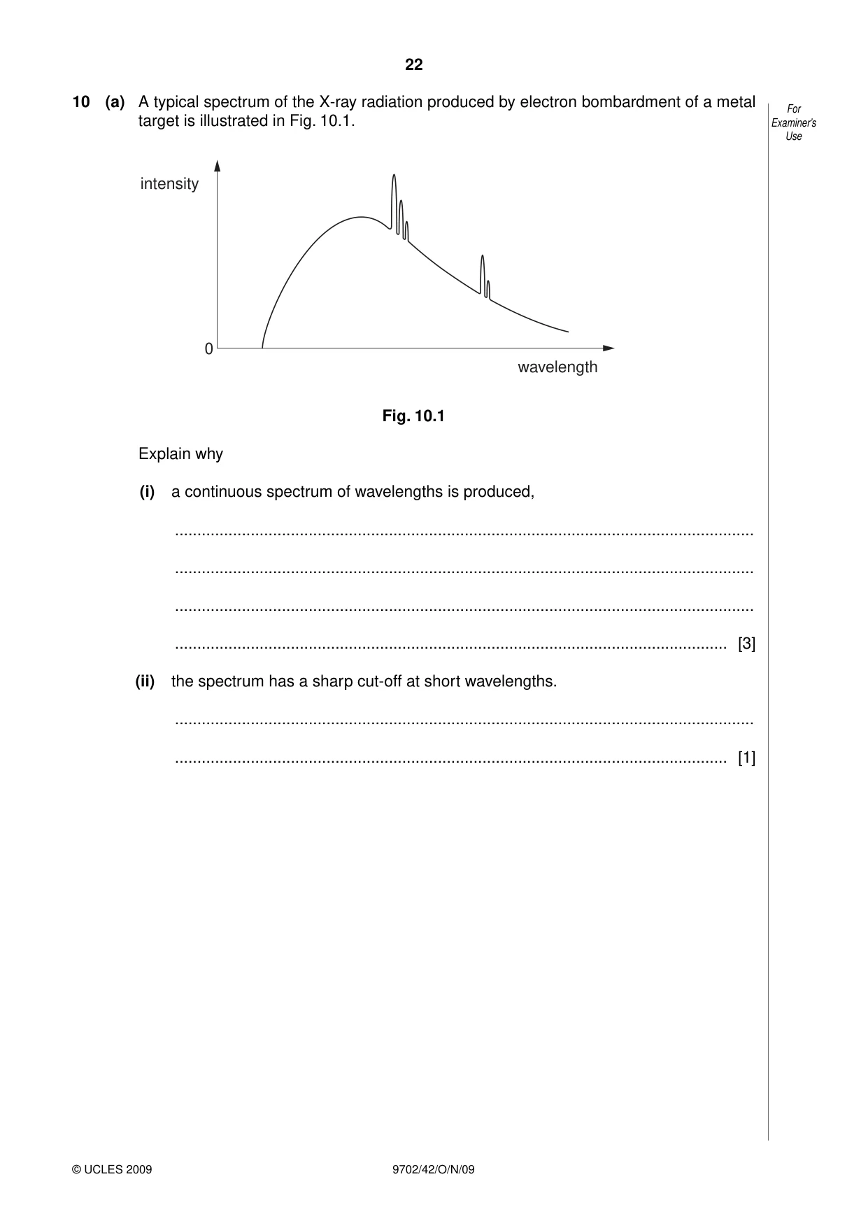 Cambridge A Level Physics 9702 2009 Oct/Nov Paper 4 · Variant 2 question paper, page 22 of 28