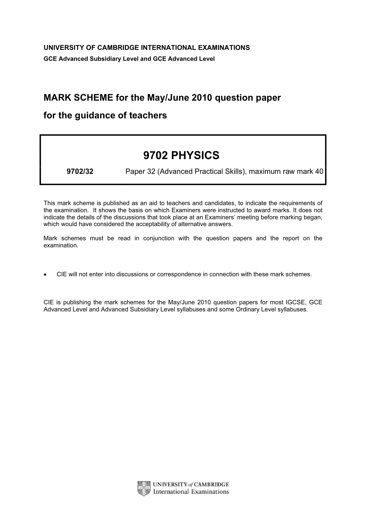Mark scheme, page 1 of 4