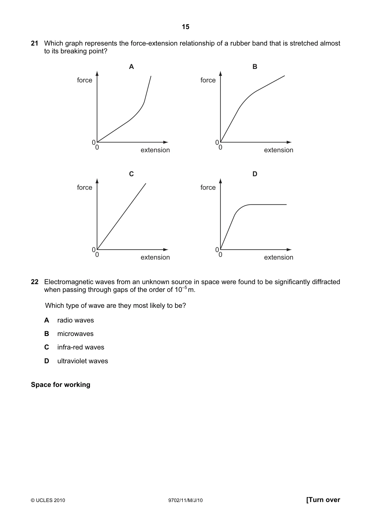 Cambridge A Level Physics 9702 2010 May/June Paper 1 · Variant 1 question paper, page 15 of 24