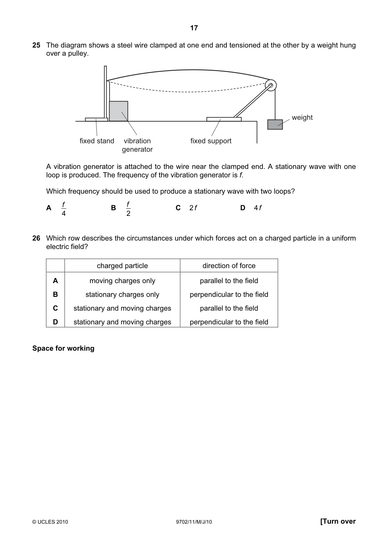 Cambridge A Level Physics 9702 2010 May/June Paper 1 · Variant 1 question paper, page 17 of 24