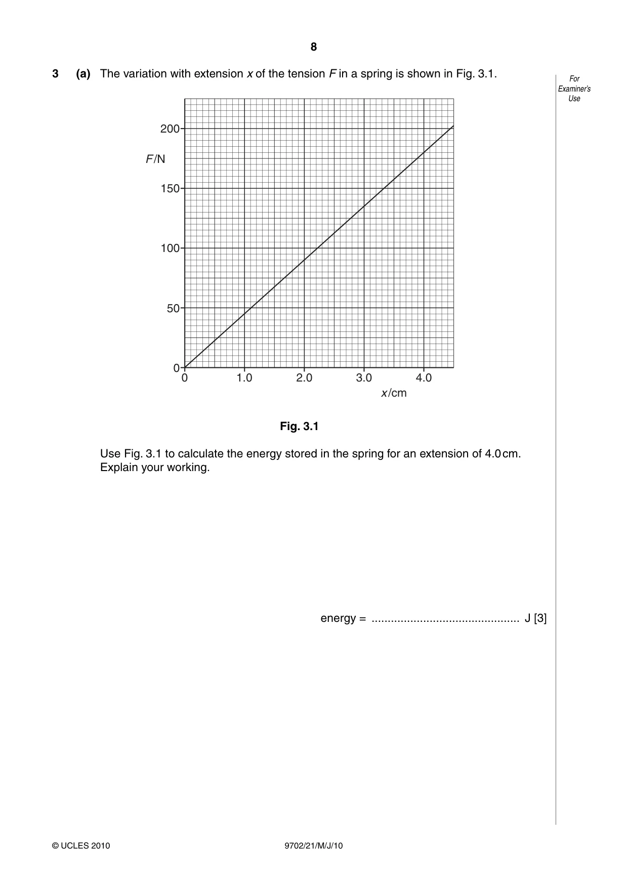Cambridge A Level Physics 9702 2010 May/June Paper 2 · Variant 1 question paper, page 8 of 20