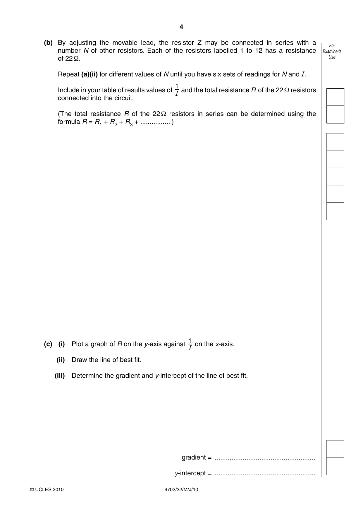Cambridge A Level Physics 9702 2010 May/June Paper 3 · Variant 2 question paper, page 4 of 12
