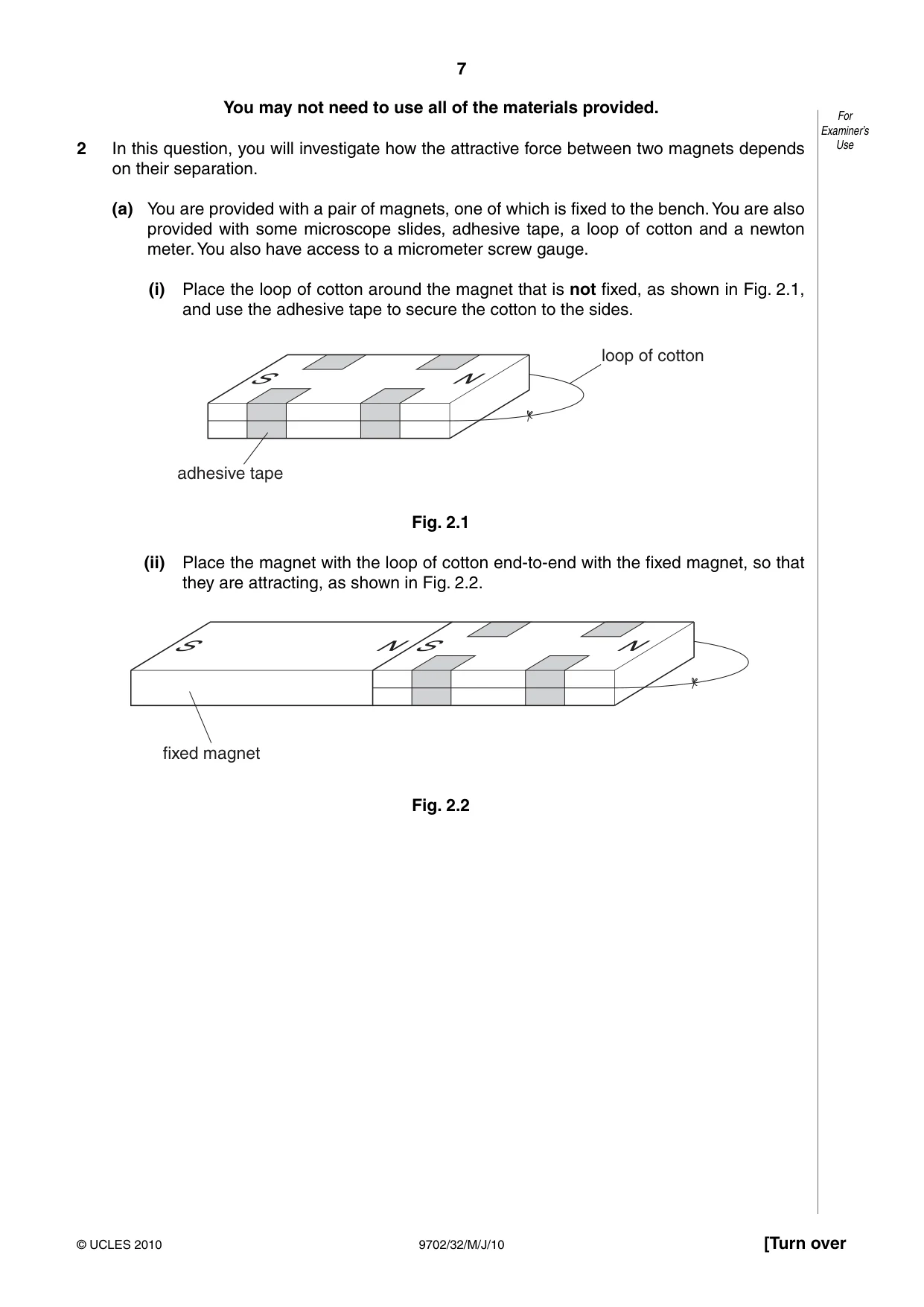 Cambridge A Level Physics 9702 2010 May/June Paper 3 · Variant 2 question paper, page 7 of 12
