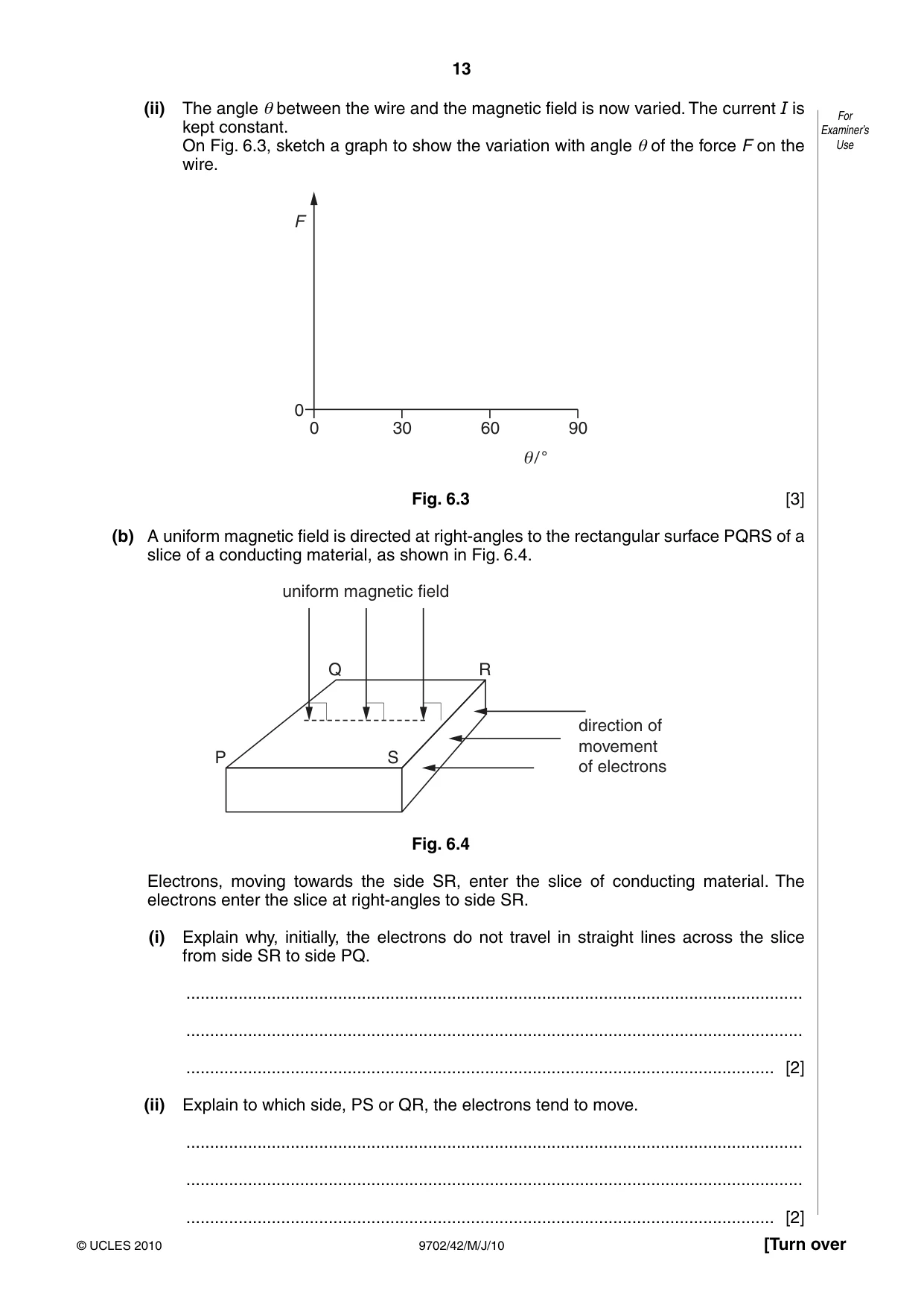 Cambridge A Level Physics 9702 2010 May/June Paper 4 · Variant 2 question paper, page 13 of 20
