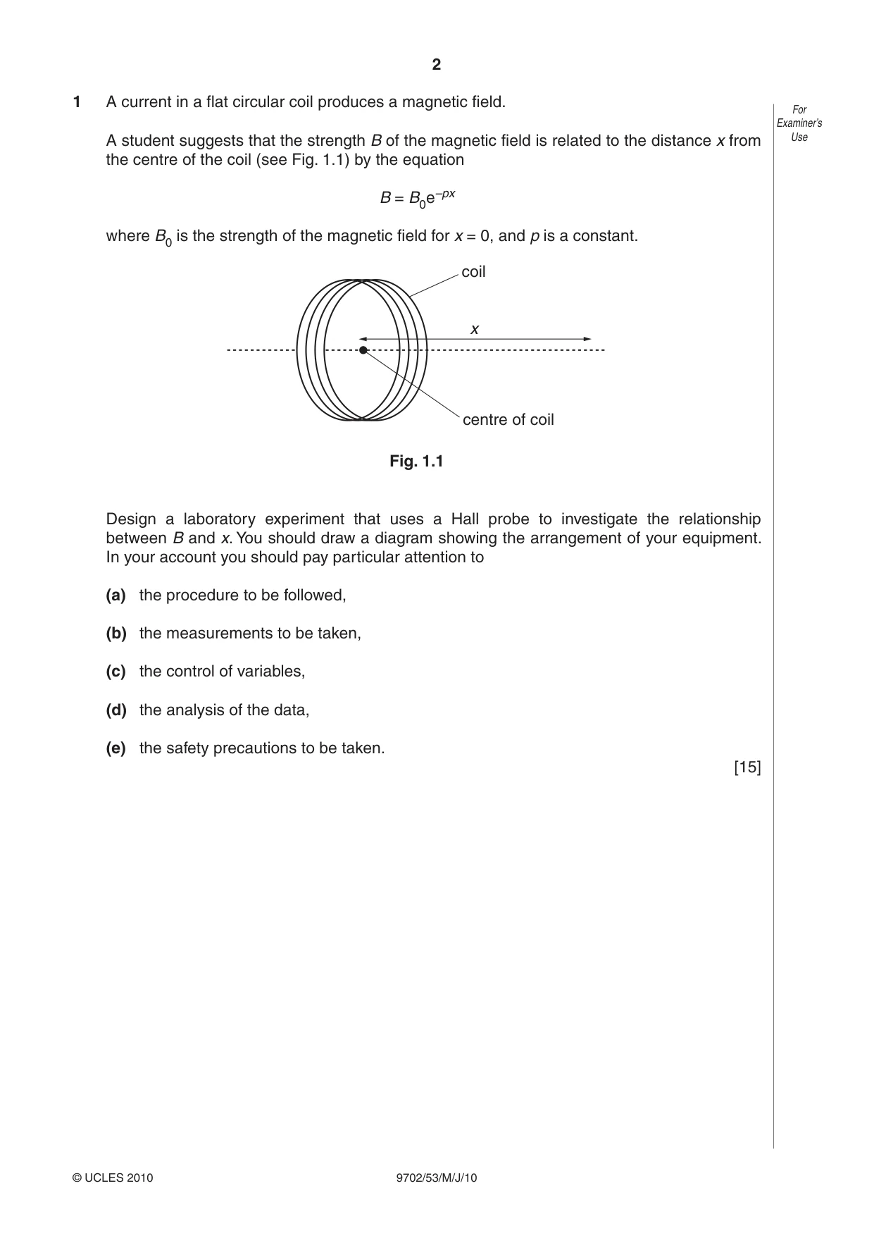 Cambridge A Level Physics 9702 2010 May/June Paper 5 · Variant 3 question paper, page 2 of 8