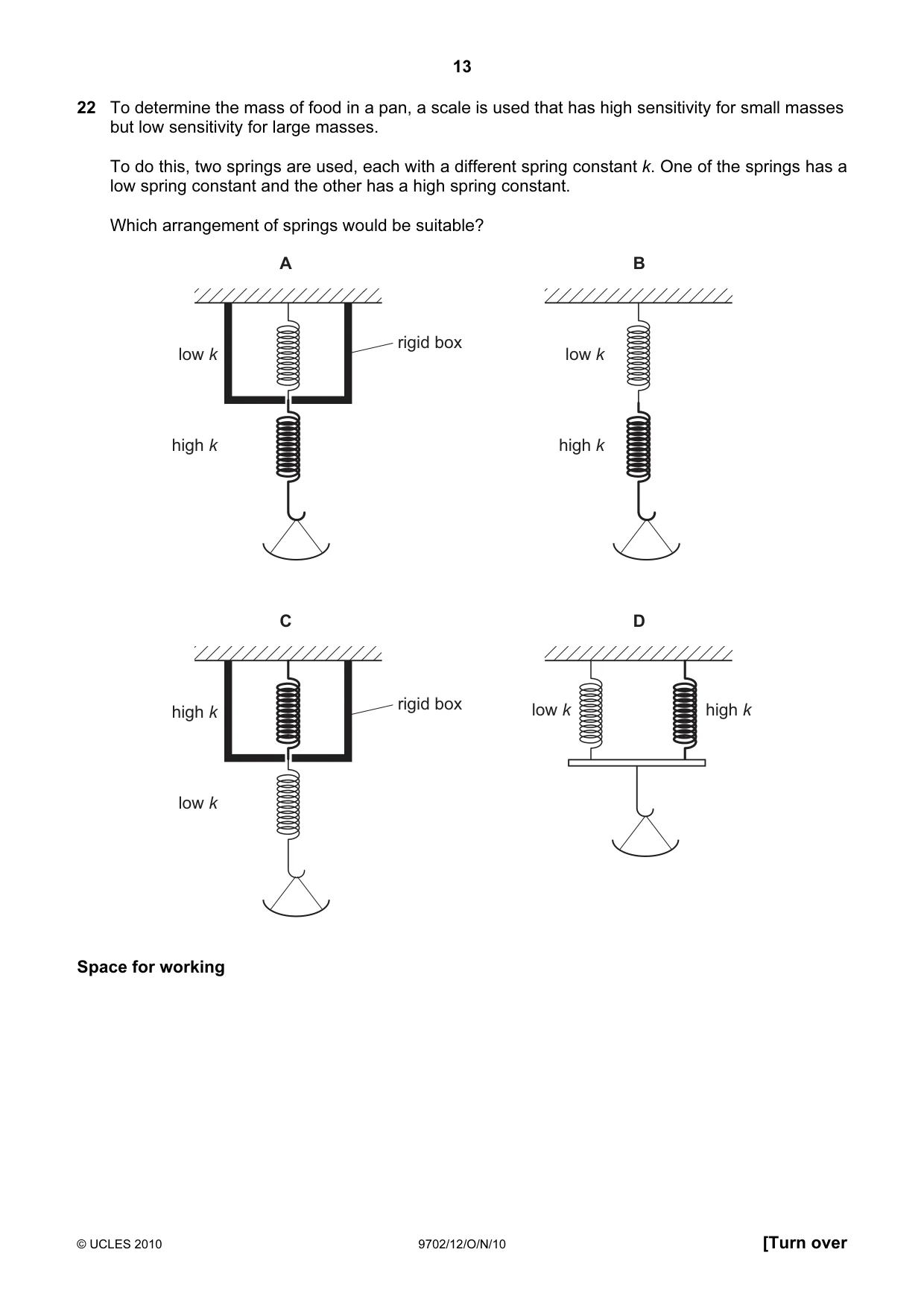 Cambridge A Level Physics 9702 2010 Oct/Nov Paper 1 · Variant 2 question paper, page 13 of 24