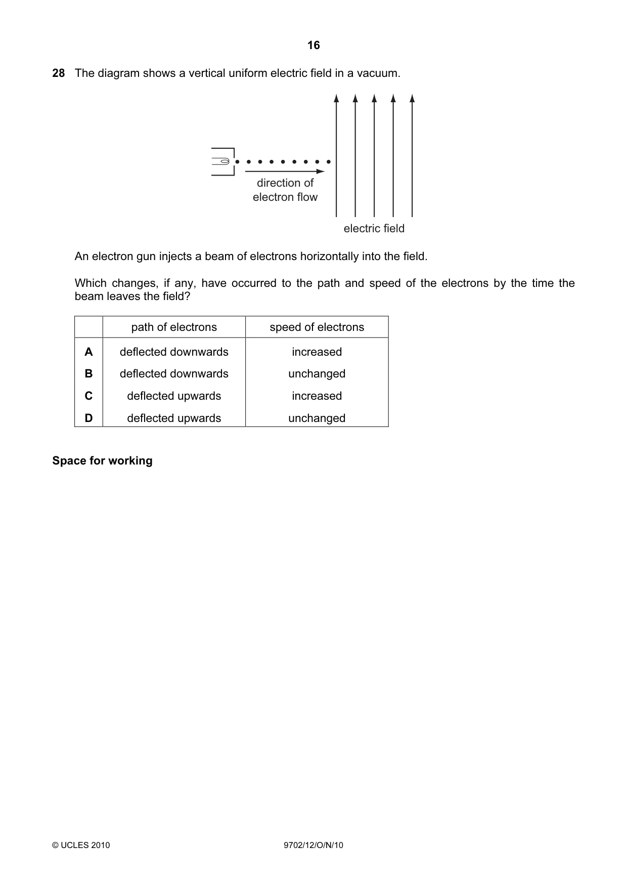 Cambridge A Level Physics 9702 2010 Oct/Nov Paper 1 · Variant 2 question paper, page 16 of 24