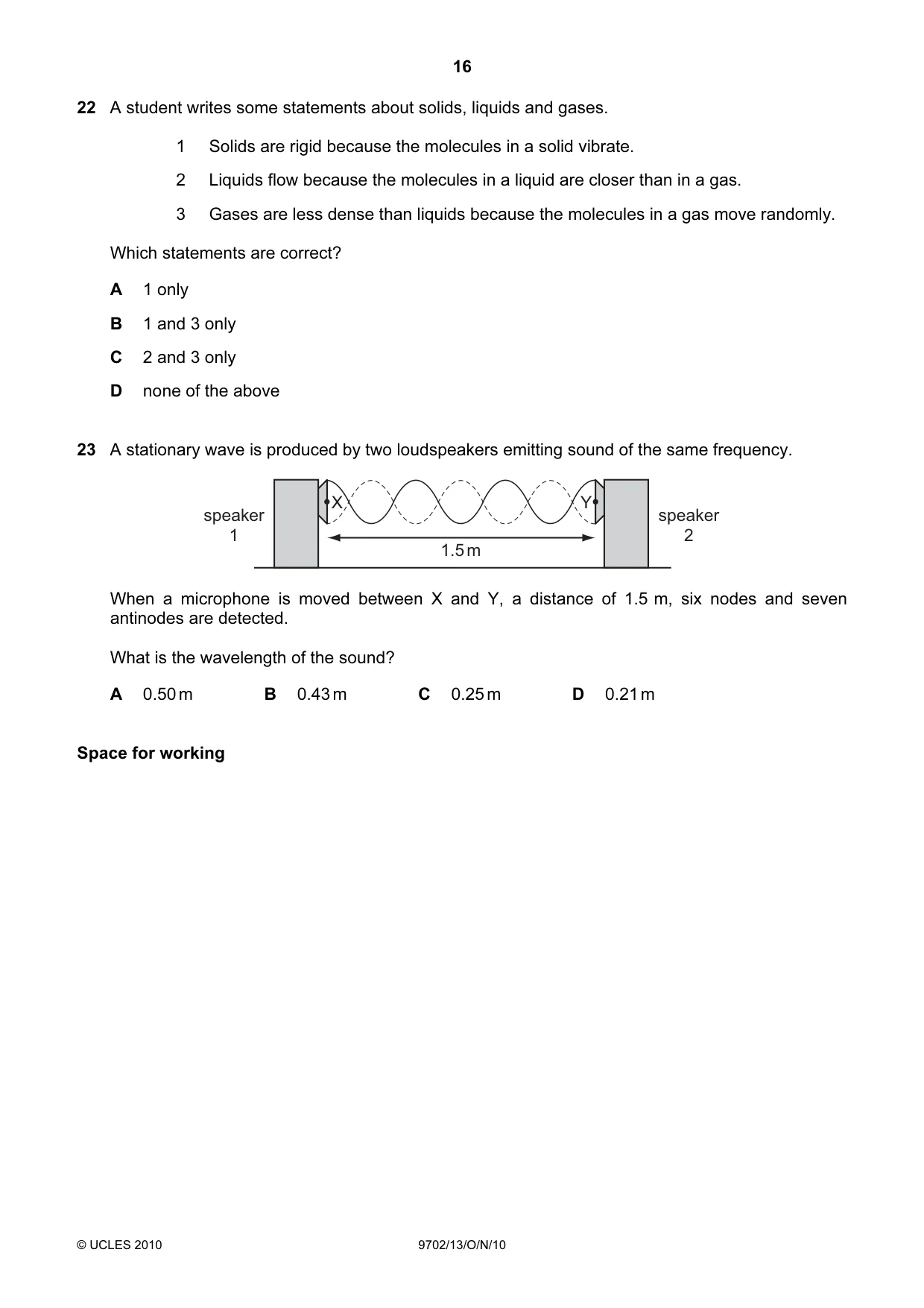 Cambridge A Level Physics 9702 2010 Oct/Nov Paper 1 · Variant 3 question paper, page 16 of 24