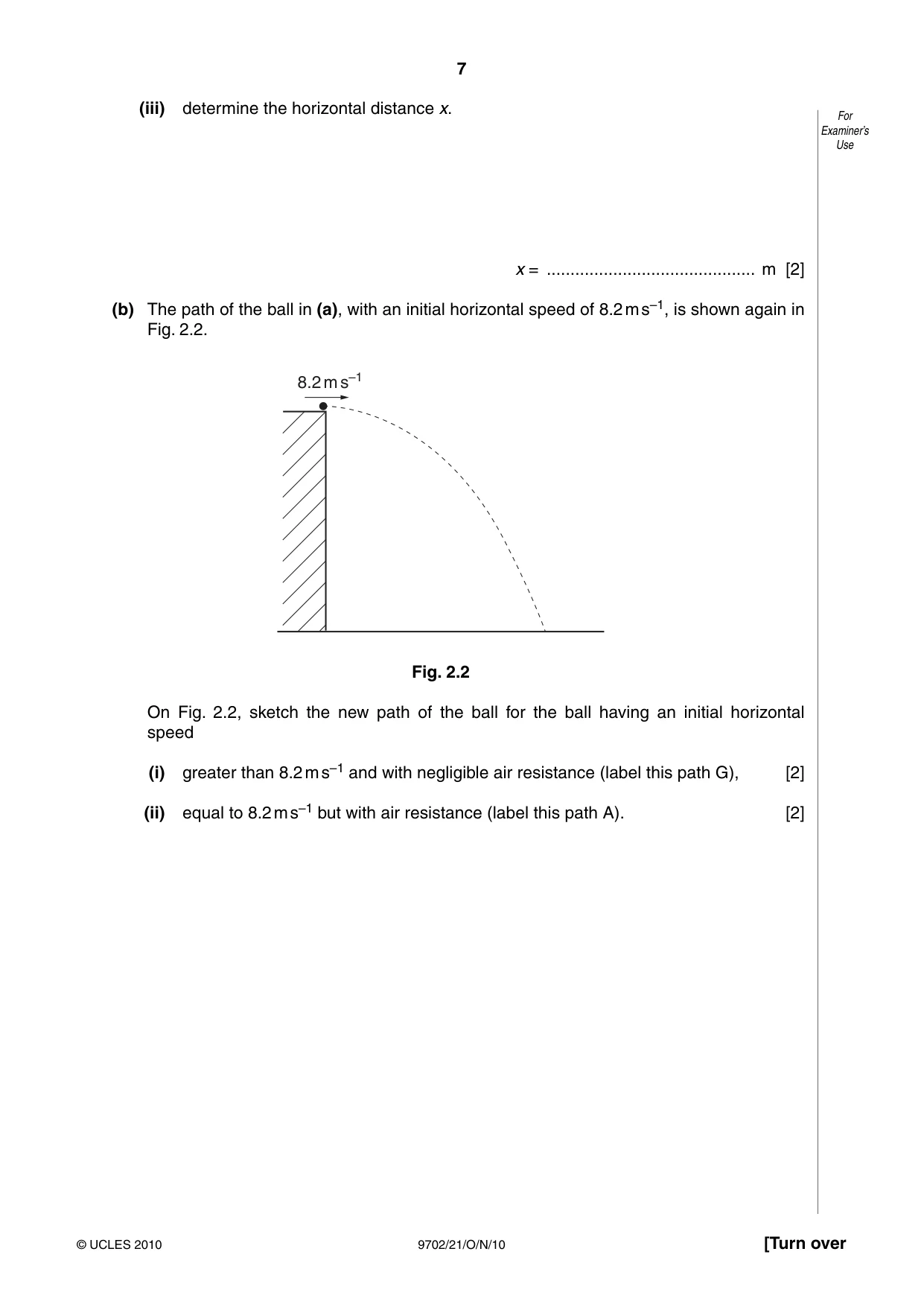 Cambridge A Level Physics 9702 2010 Oct/Nov Paper 2 · Variant 1 question paper, page 7 of 16