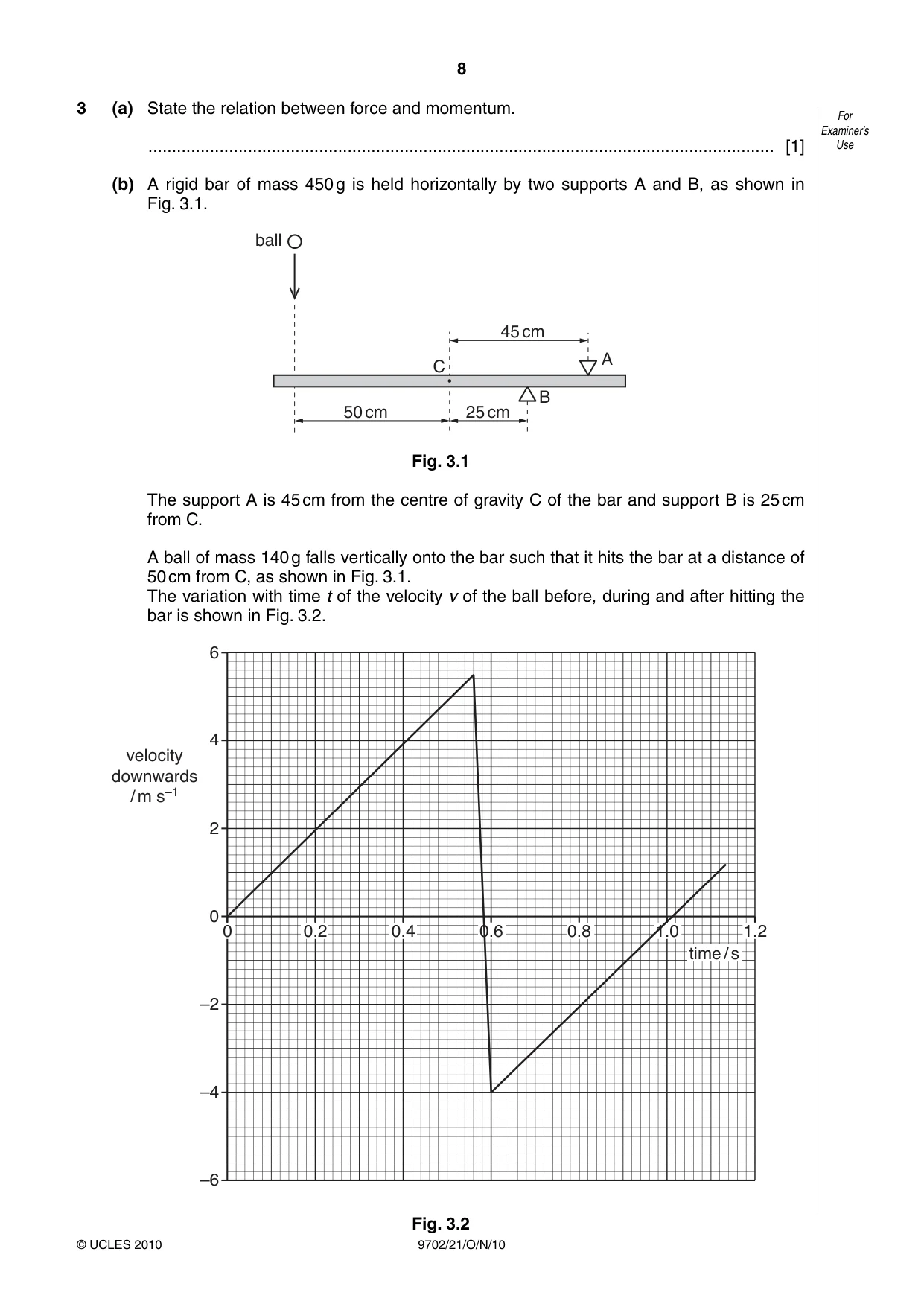 Cambridge A Level Physics 9702 2010 Oct/Nov Paper 2 · Variant 1 question paper, page 8 of 16