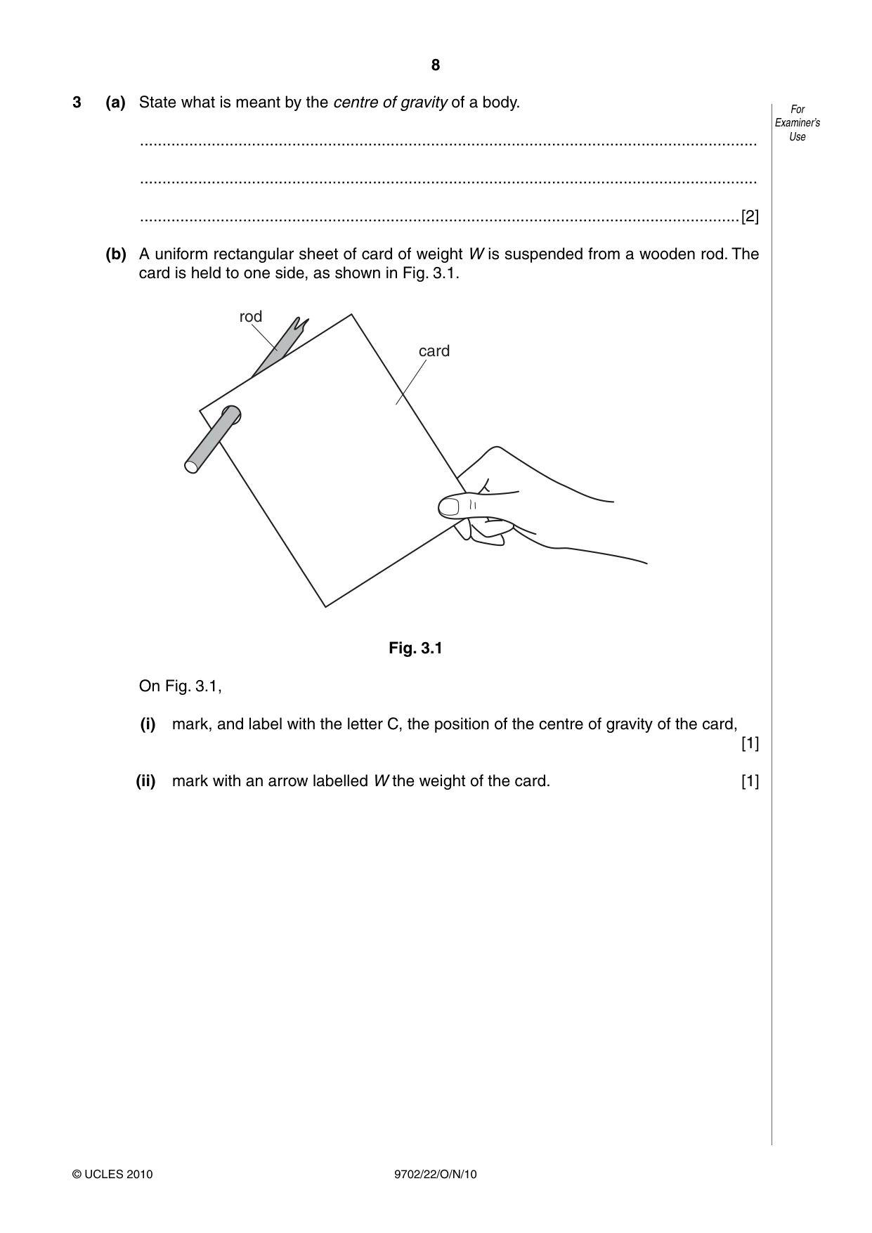 Cambridge A Level Physics 9702 2010 Oct/Nov Paper 2 · Variant 2 question paper, page 8 of 20