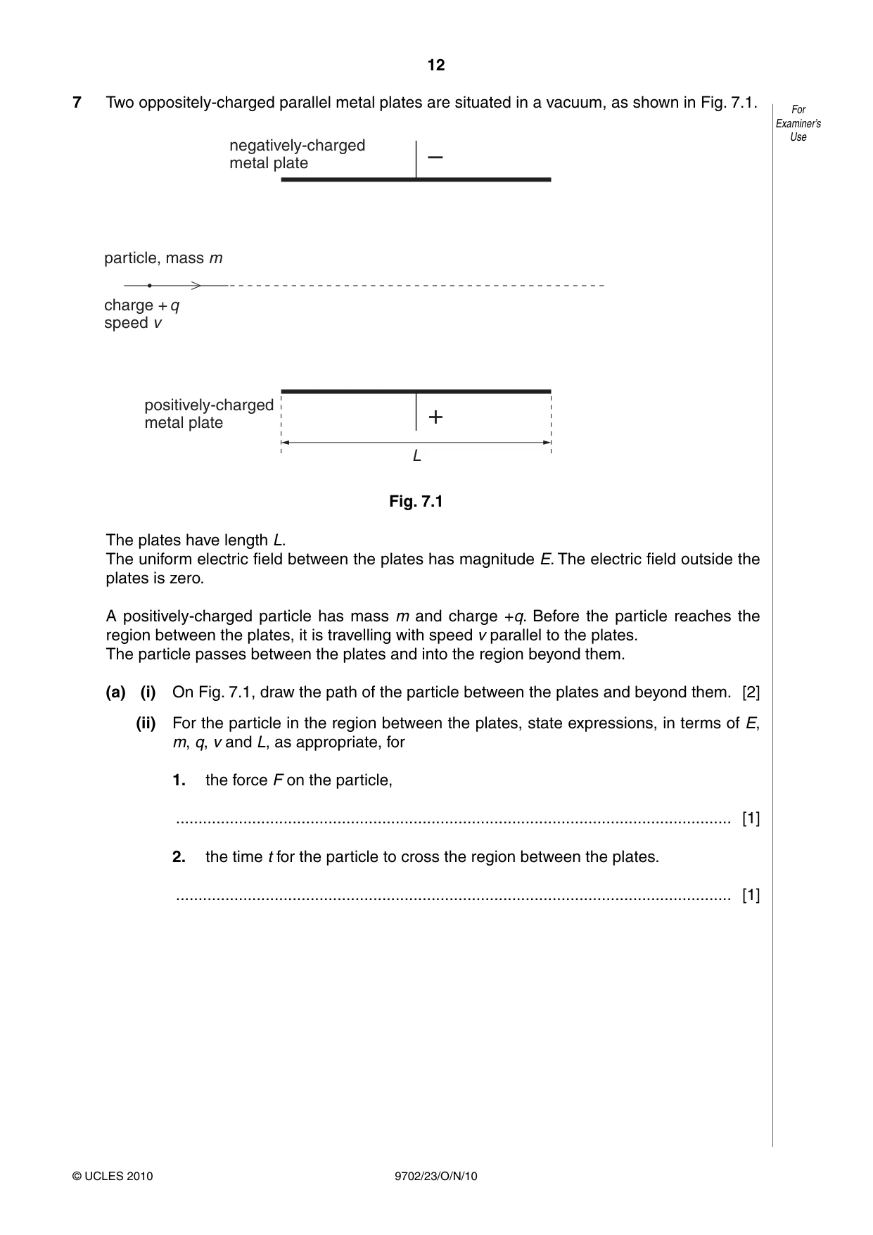 Cambridge A Level Physics 9702 2010 Oct/Nov Paper 2 · Variant 3 question paper, page 12 of 16