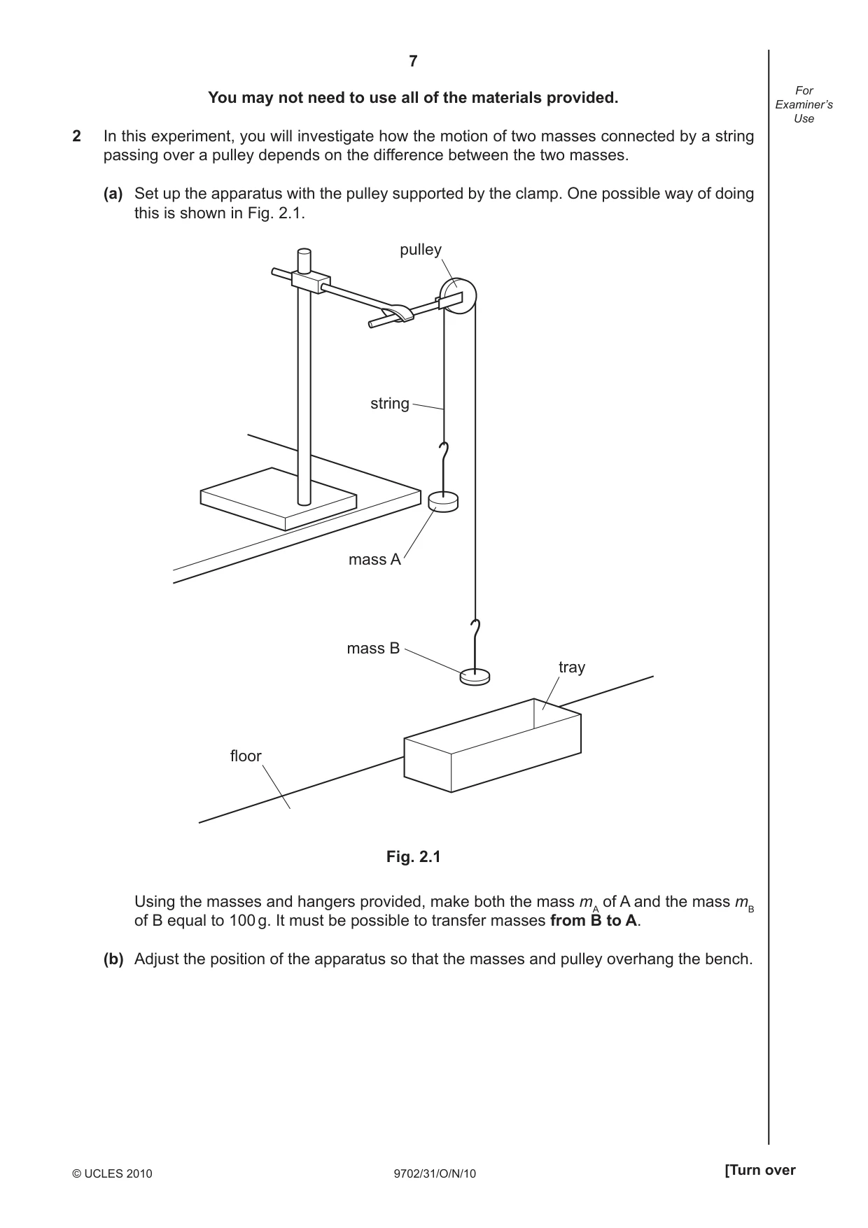 Cambridge A Level Physics 9702 2010 Oct/Nov Paper 3 · Variant 1 question paper, page 7 of 12