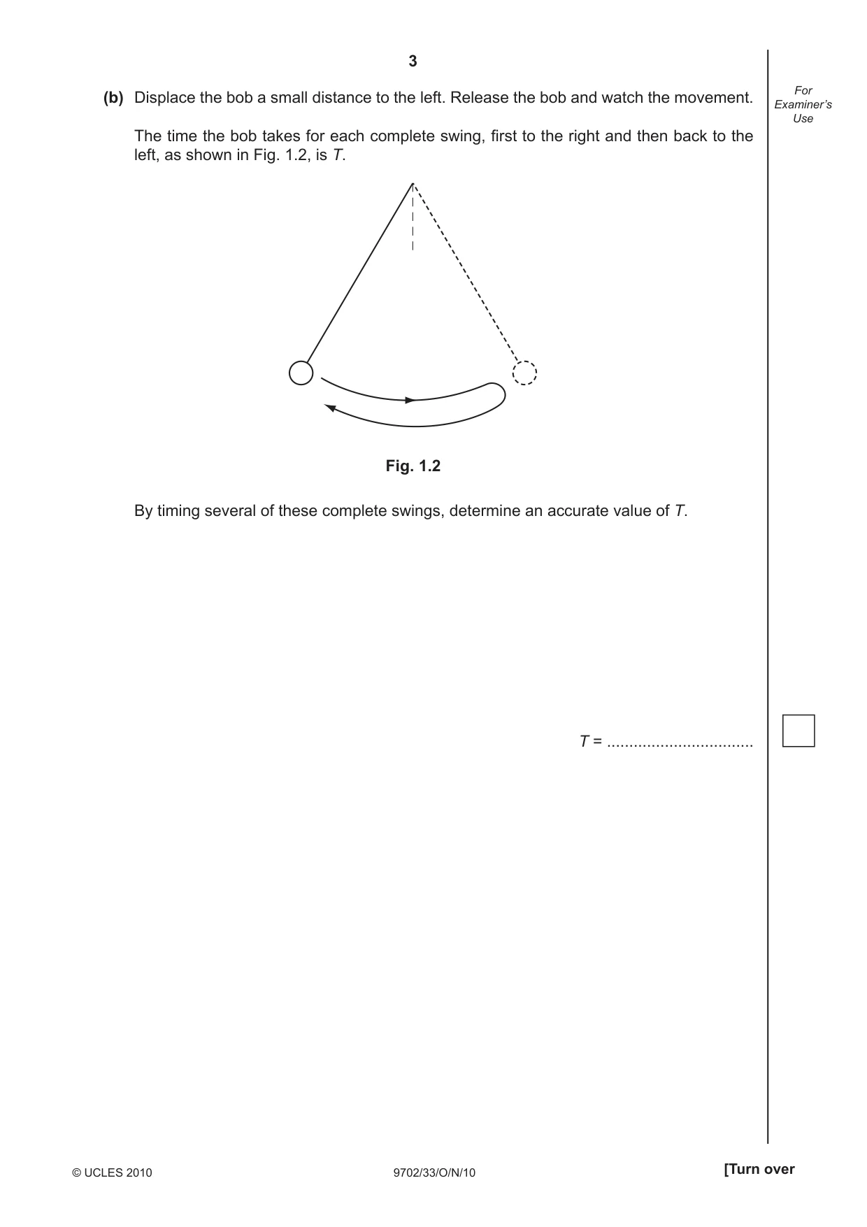 Cambridge A Level Physics 9702 2010 Oct/Nov Paper 3 · Variant 3 question paper, page 3 of 12