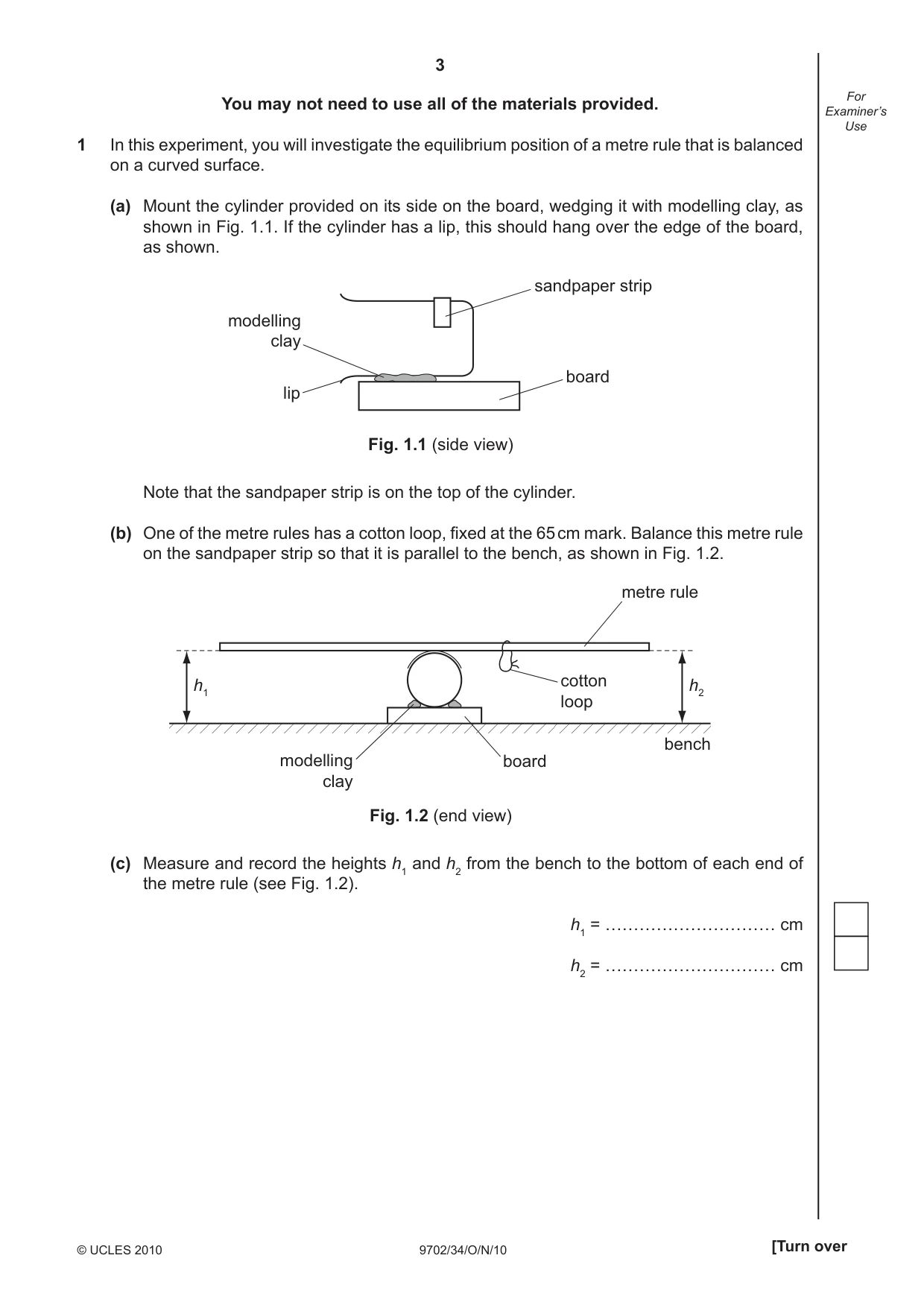 Cambridge A Level Physics 9702 2010 Oct/Nov Paper 3 · Variant 4 question paper, page 3 of 12