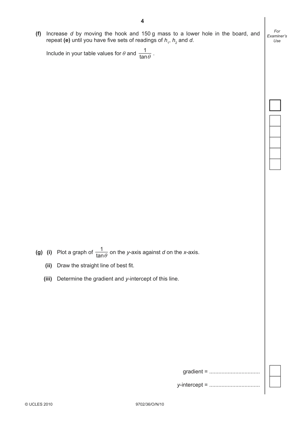Cambridge A Level Physics 9702 2010 Oct/Nov Paper 3 · Variant 6 question paper, page 4 of 12