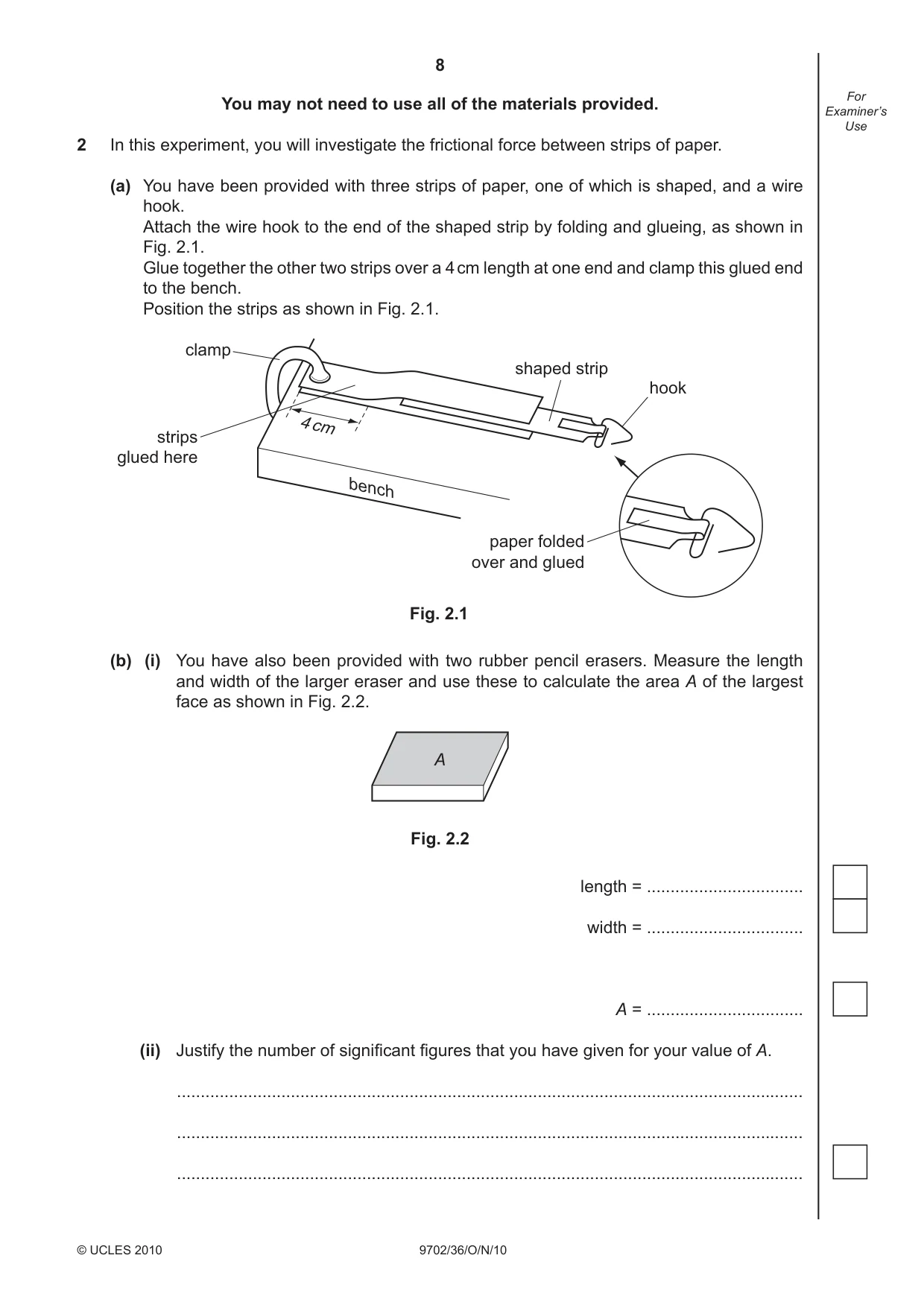 Cambridge A Level Physics 9702 2010 Oct/Nov Paper 3 · Variant 6 question paper, page 8 of 12