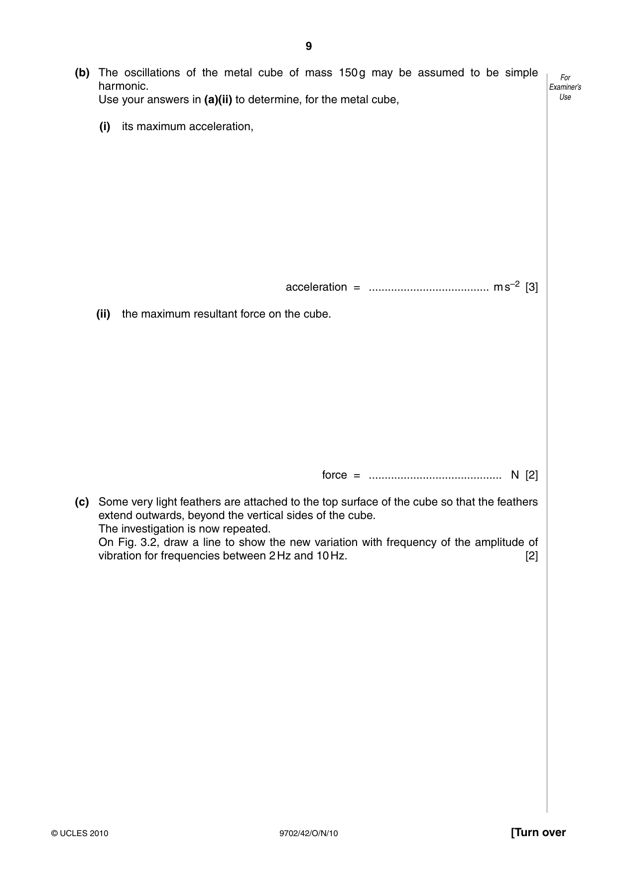 Cambridge A Level Physics 9702 2010 Oct/Nov Paper 4 · Variant 2 question paper, page 9 of 24