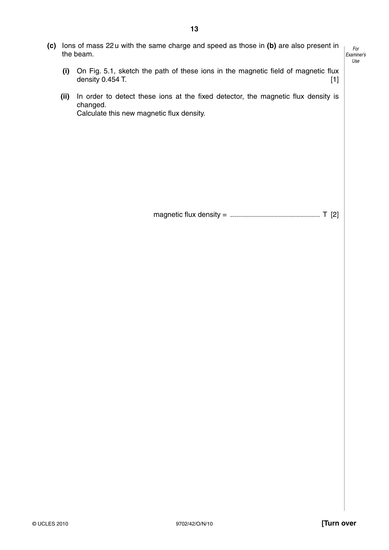 Cambridge A Level Physics 9702 2010 Oct/Nov Paper 4 · Variant 2 question paper, page 13 of 24