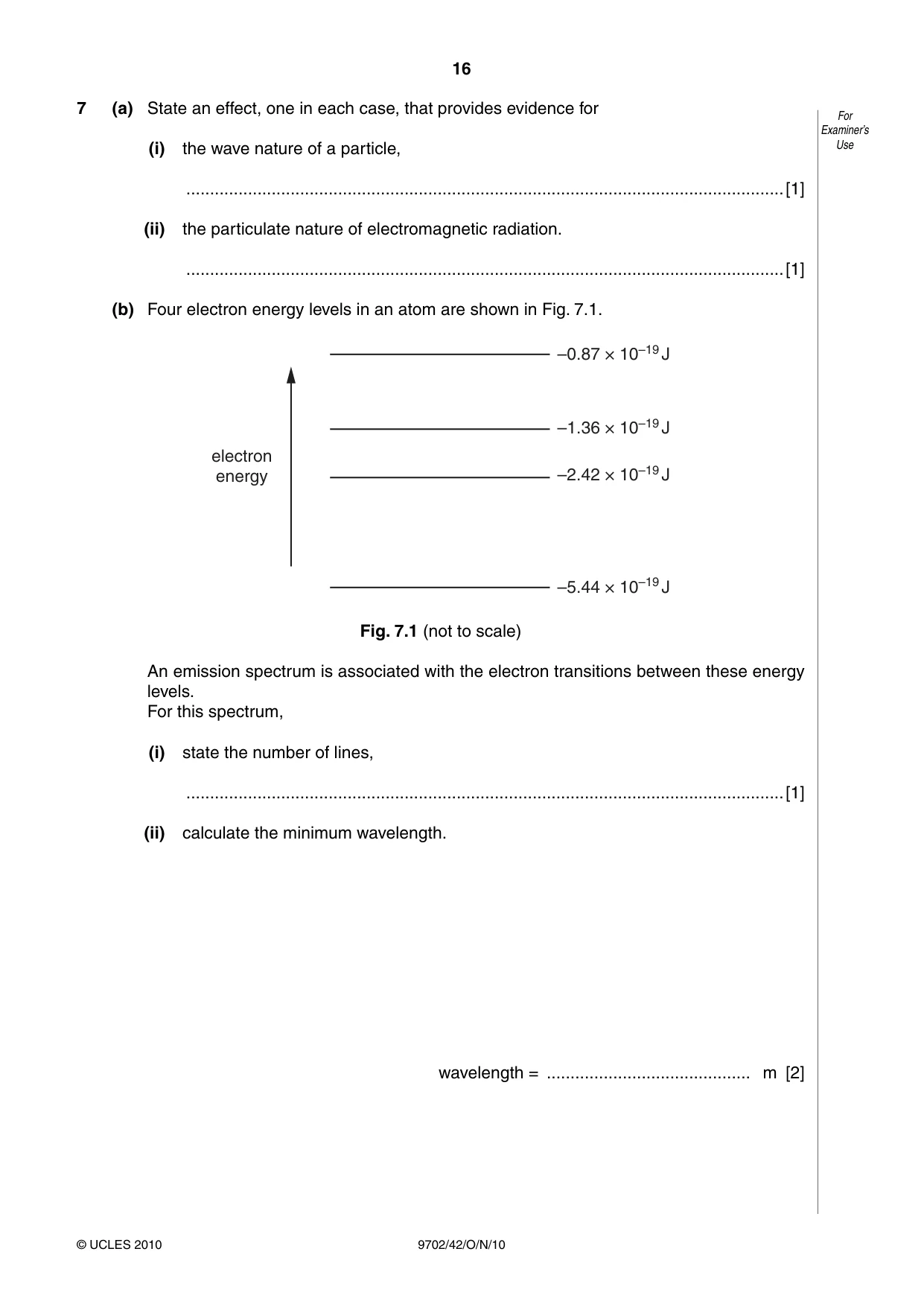 Cambridge A Level Physics 9702 2010 Oct/Nov Paper 4 · Variant 2 question paper, page 16 of 24