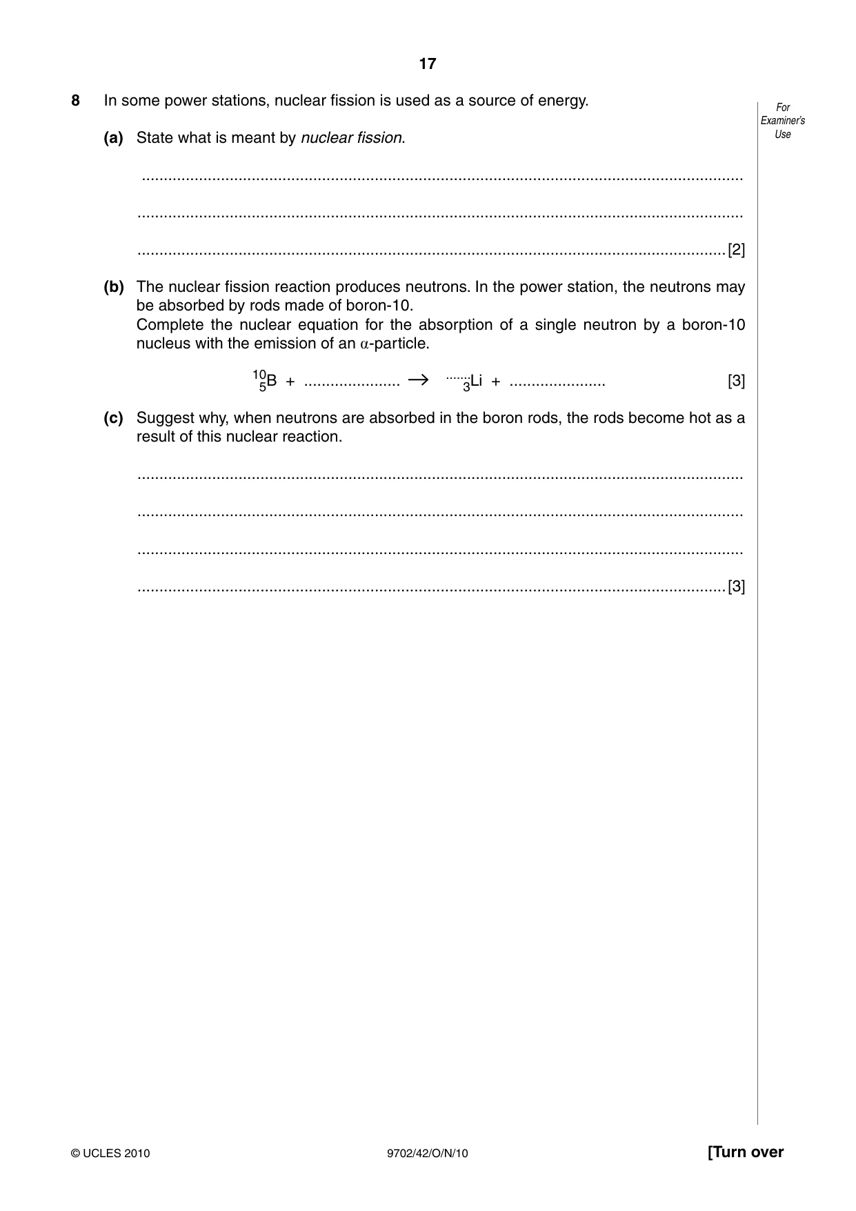Cambridge A Level Physics 9702 2010 Oct/Nov Paper 4 · Variant 2 question paper, page 17 of 24