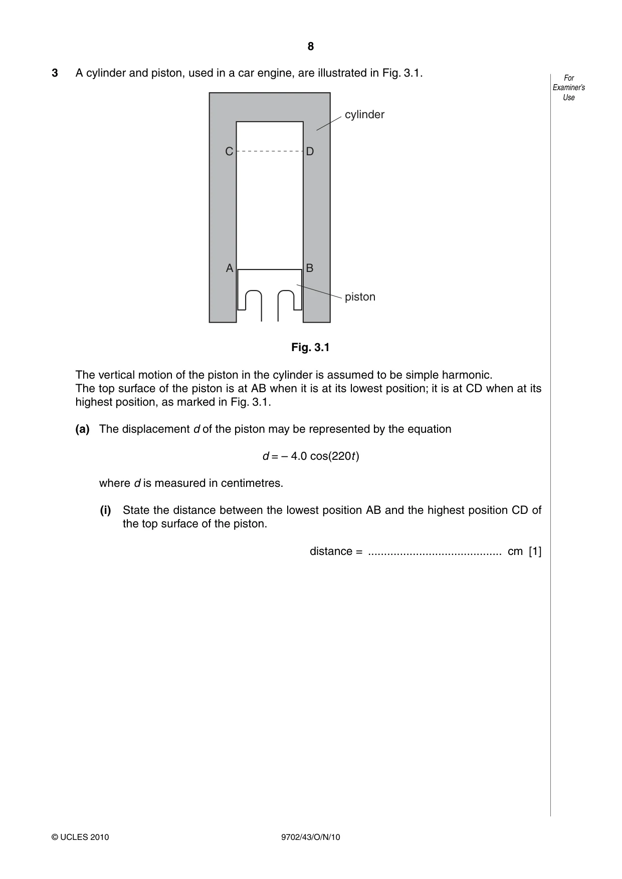 Cambridge A Level Physics 9702 2010 Oct/Nov Paper 4 · Variant 3 question paper, page 8 of 24