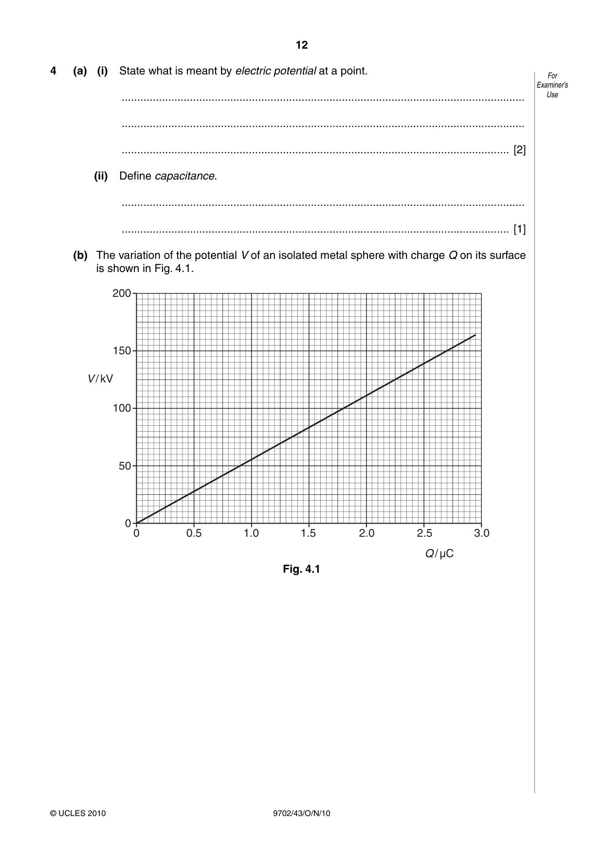 Cambridge A Level Physics 9702 2010 Oct/Nov Paper 4 · Variant 3 question paper, page 12 of 24