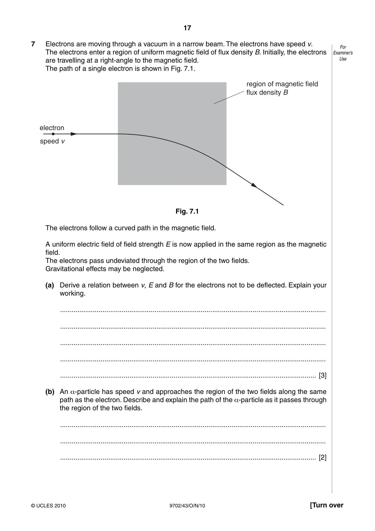 Cambridge A Level Physics 9702 2010 Oct/Nov Paper 4 · Variant 3 question paper, page 17 of 24