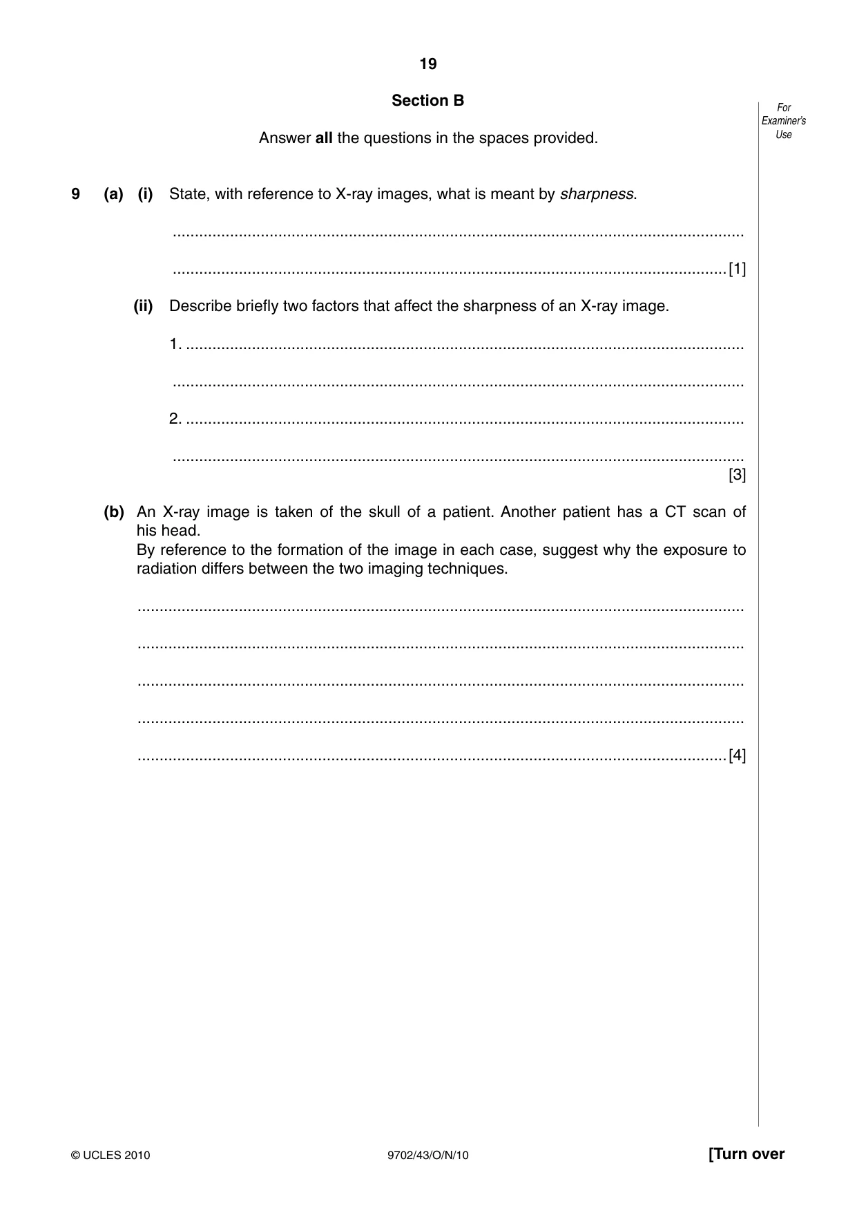Cambridge A Level Physics 9702 2010 Oct/Nov Paper 4 · Variant 3 question paper, page 19 of 24