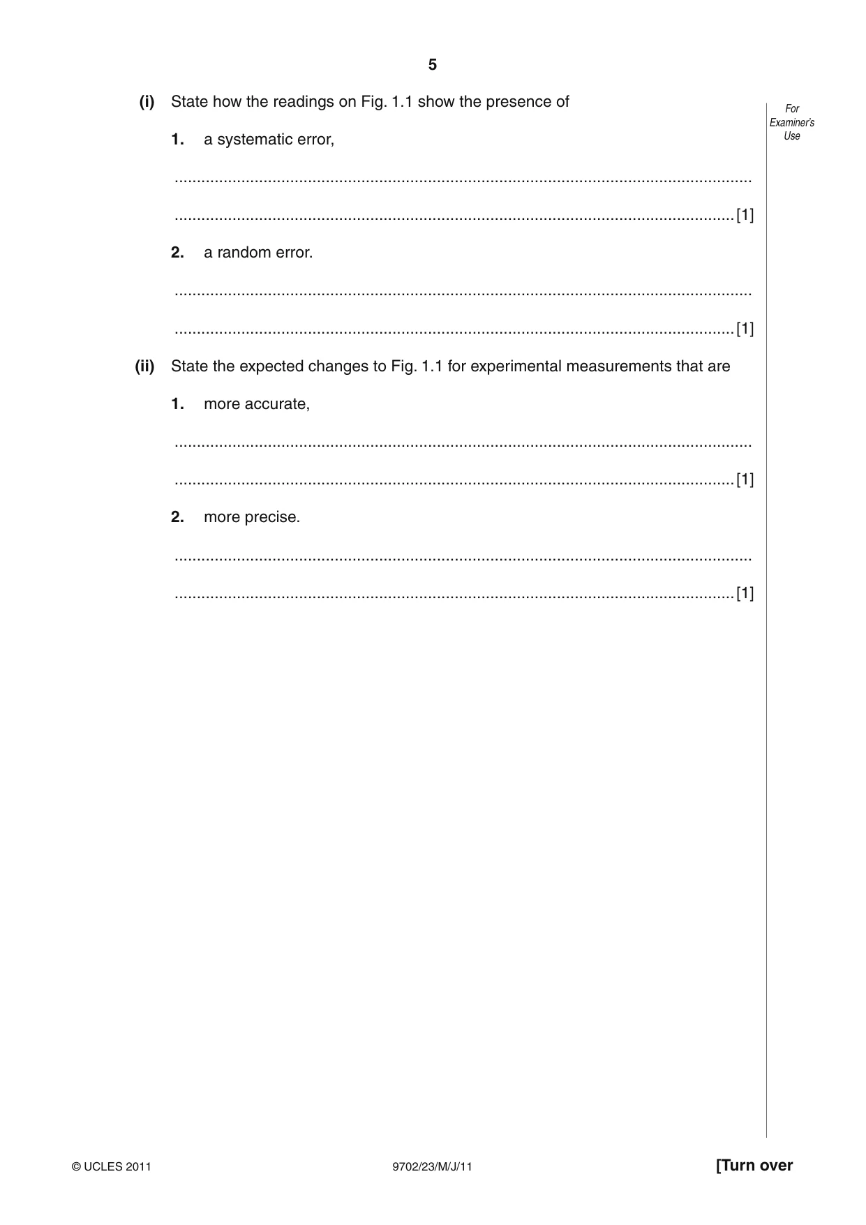 Cambridge A Level Physics 9702 2011 May/June Paper 2 · Variant 3 question paper, page 5 of 16