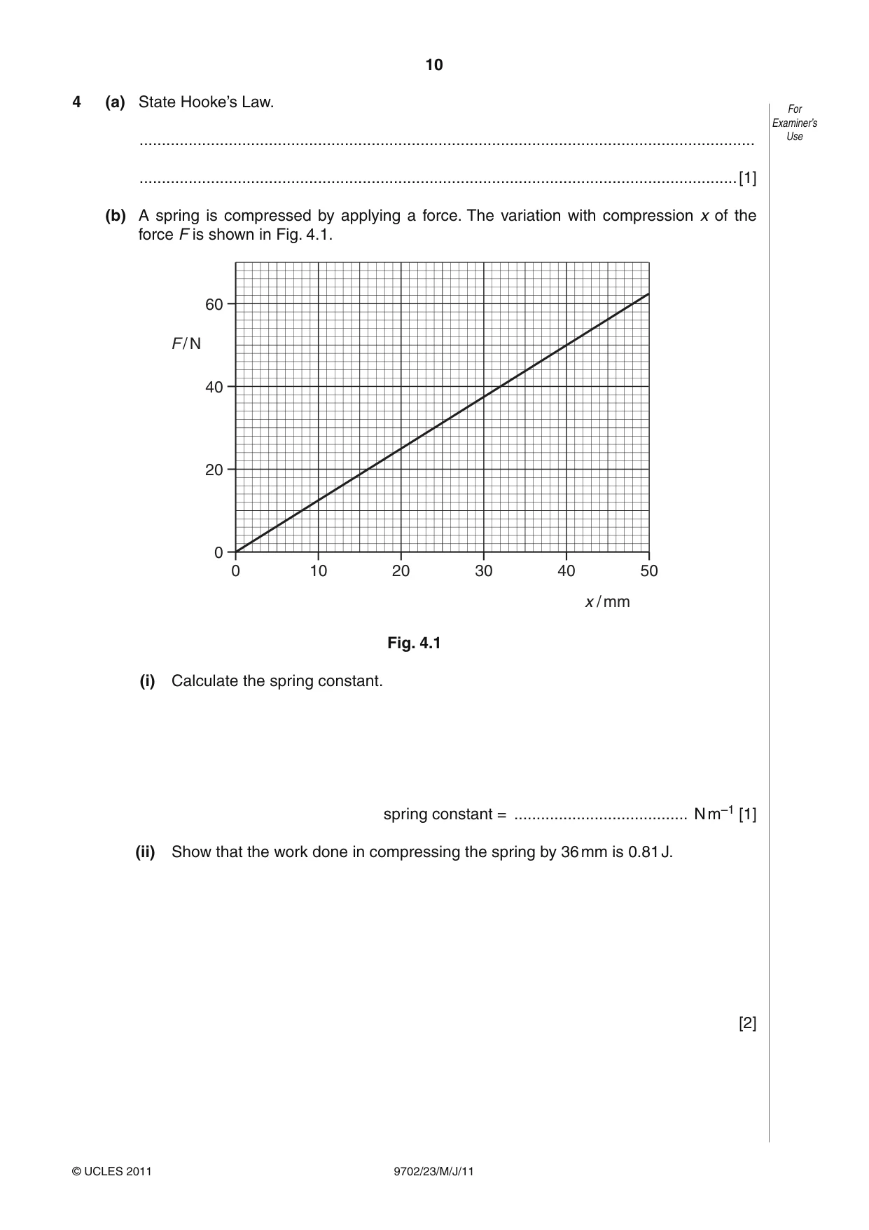 Cambridge A Level Physics 9702 2011 May/June Paper 2 · Variant 3 question paper, page 10 of 16