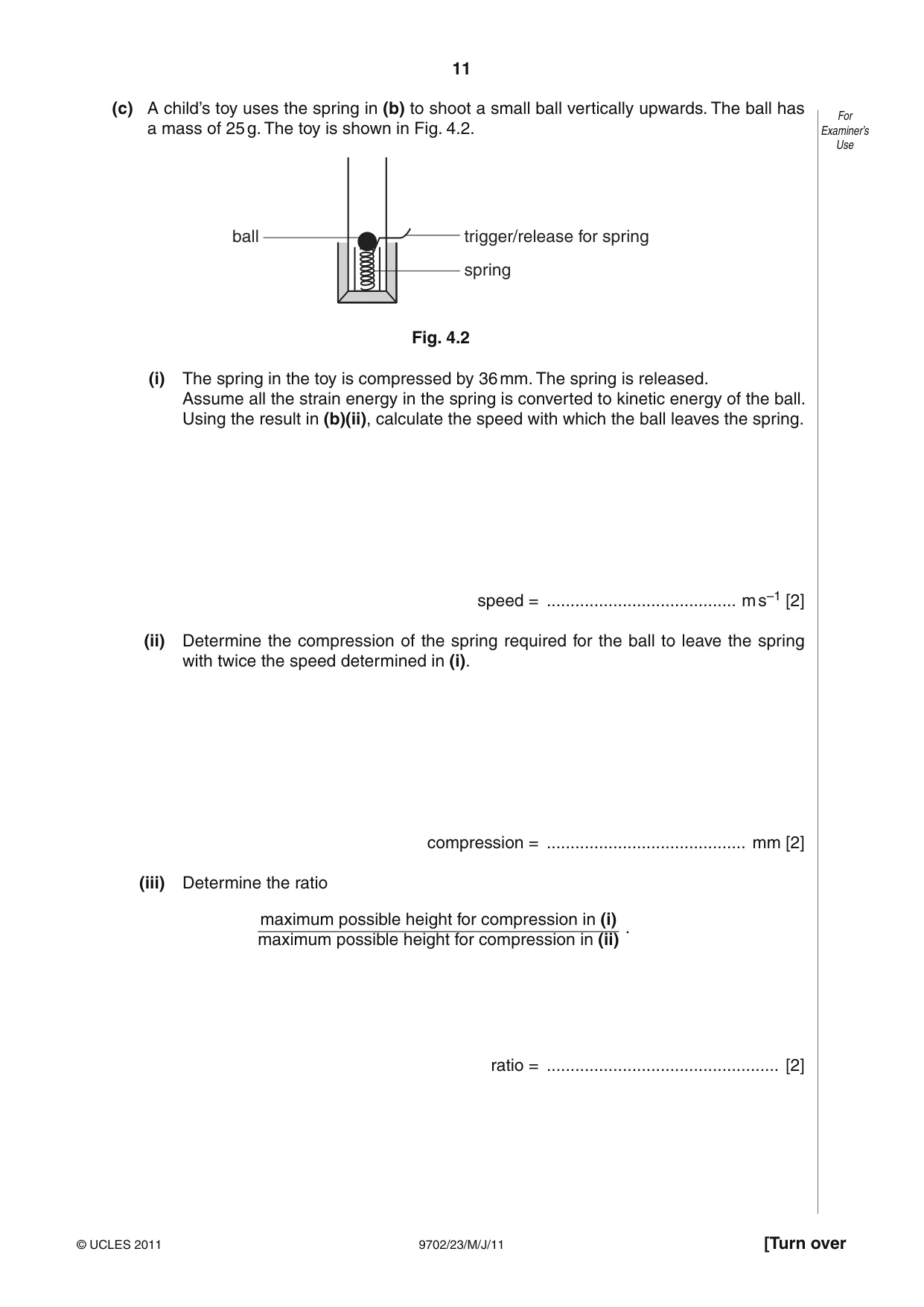 Cambridge A Level Physics 9702 2011 May/June Paper 2 · Variant 3 question paper, page 11 of 16