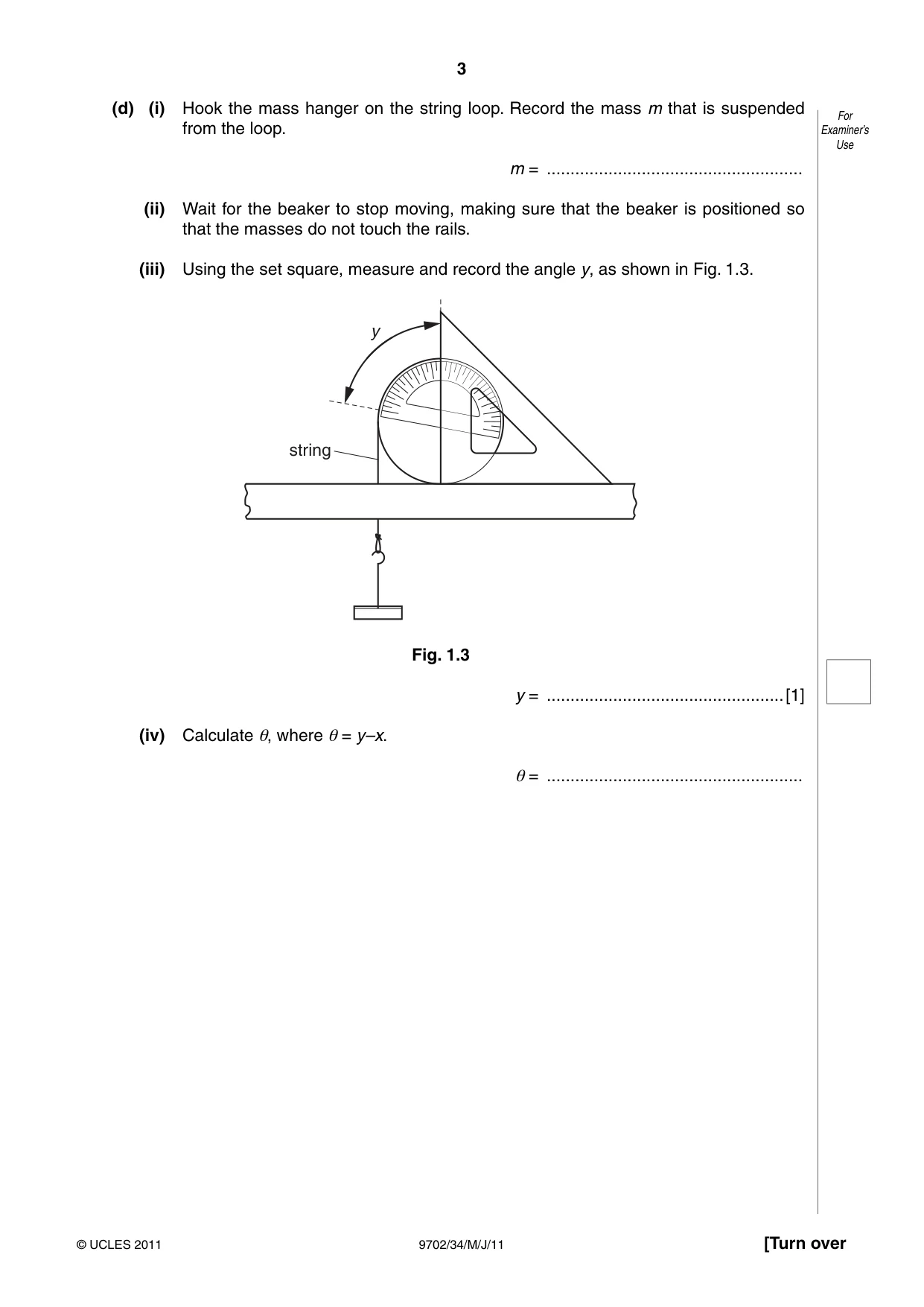 Cambridge A Level Physics 9702 2011 May/June Paper 3 · Variant 4 question paper, page 3 of 12