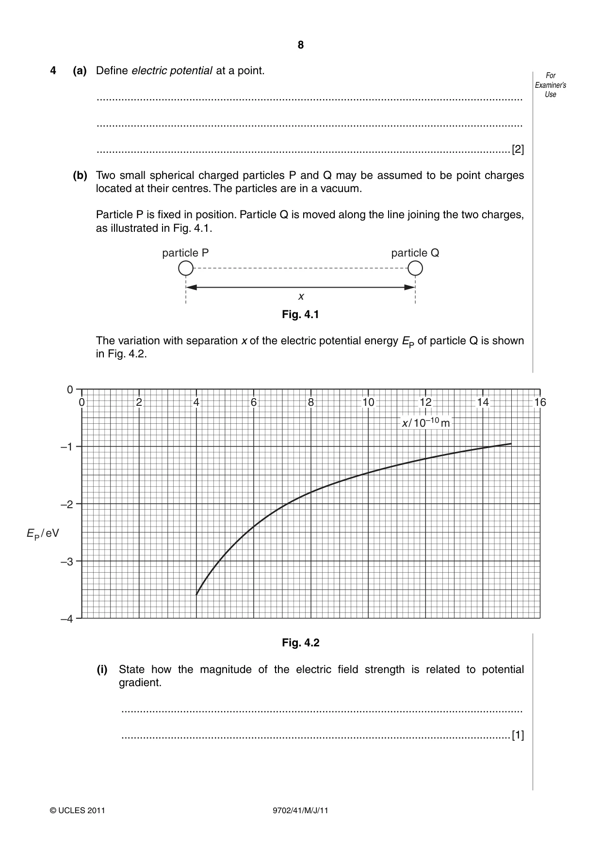 Cambridge A Level Physics 9702 2011 May/June Paper 4 · Variant 1 question paper, page 8 of 24