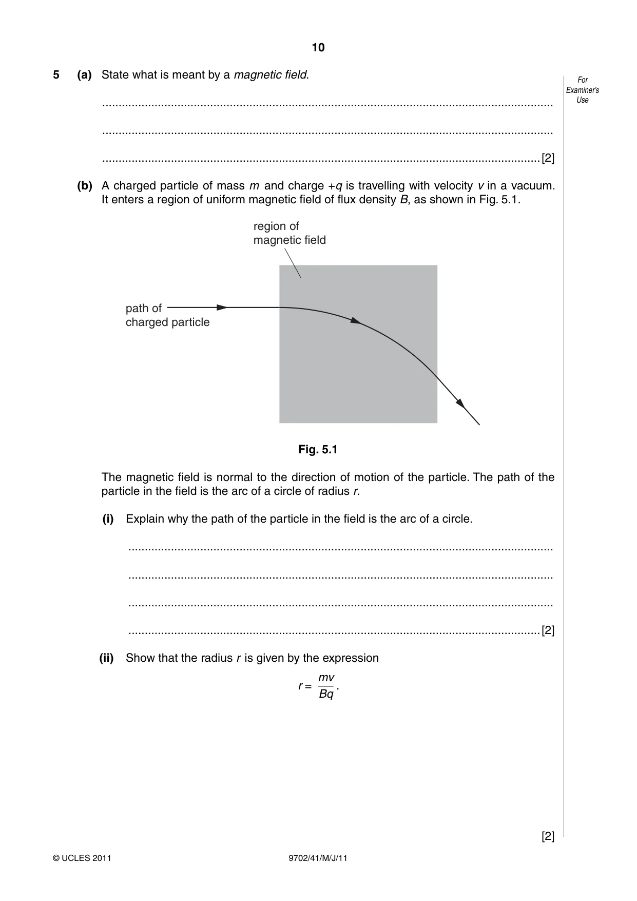 Cambridge A Level Physics 9702 2011 May/June Paper 4 · Variant 1 question paper, page 10 of 24