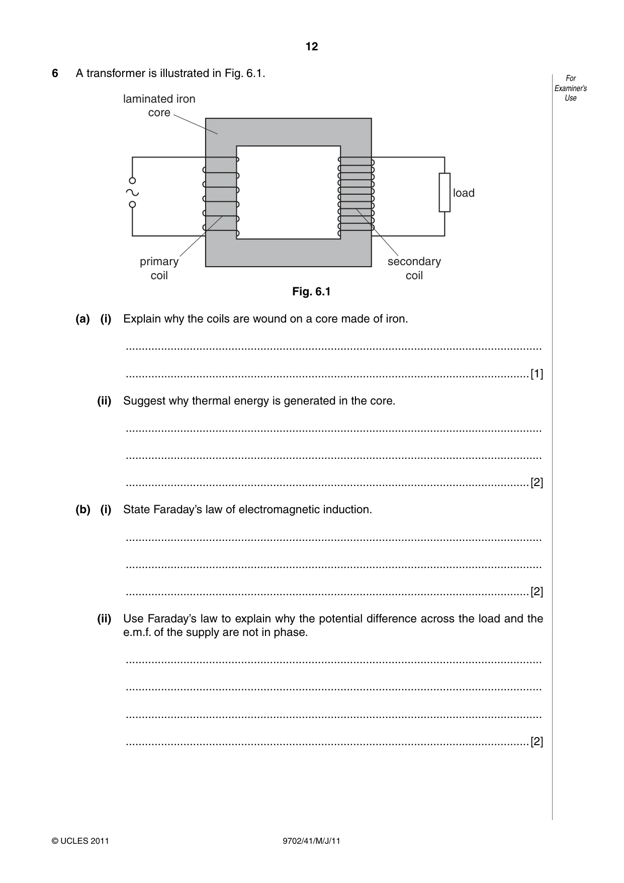 Cambridge A Level Physics 9702 2011 May/June Paper 4 · Variant 1 question paper, page 12 of 24