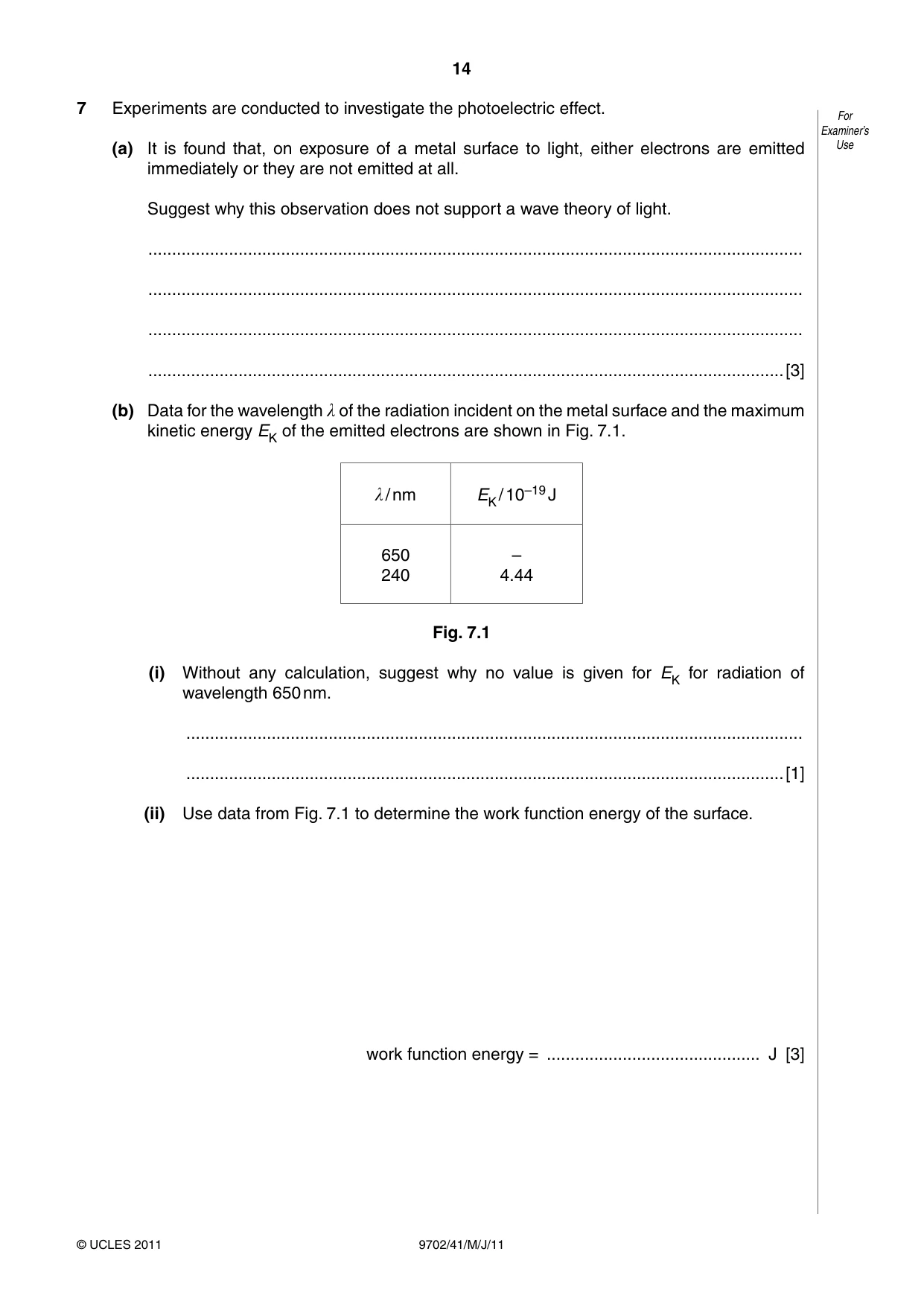 Cambridge A Level Physics 9702 2011 May/June Paper 4 · Variant 1 question paper, page 14 of 24