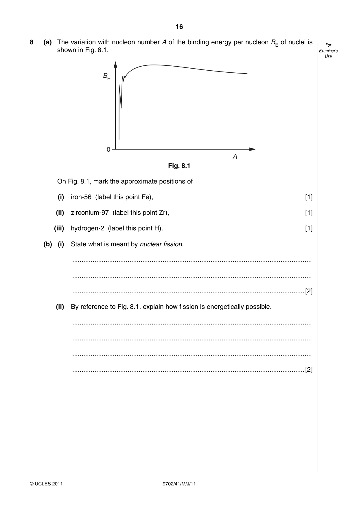 Cambridge A Level Physics 9702 2011 May/June Paper 4 · Variant 1 question paper, page 16 of 24