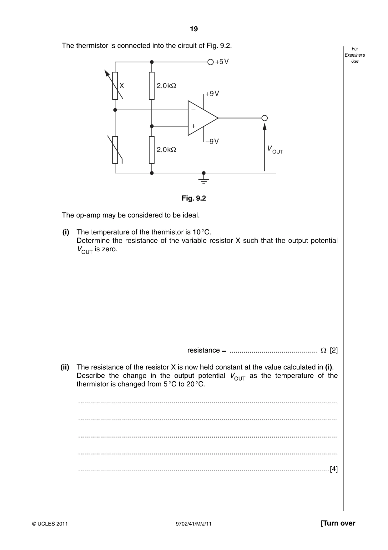 Cambridge A Level Physics 9702 2011 May/June Paper 4 · Variant 1 question paper, page 19 of 24