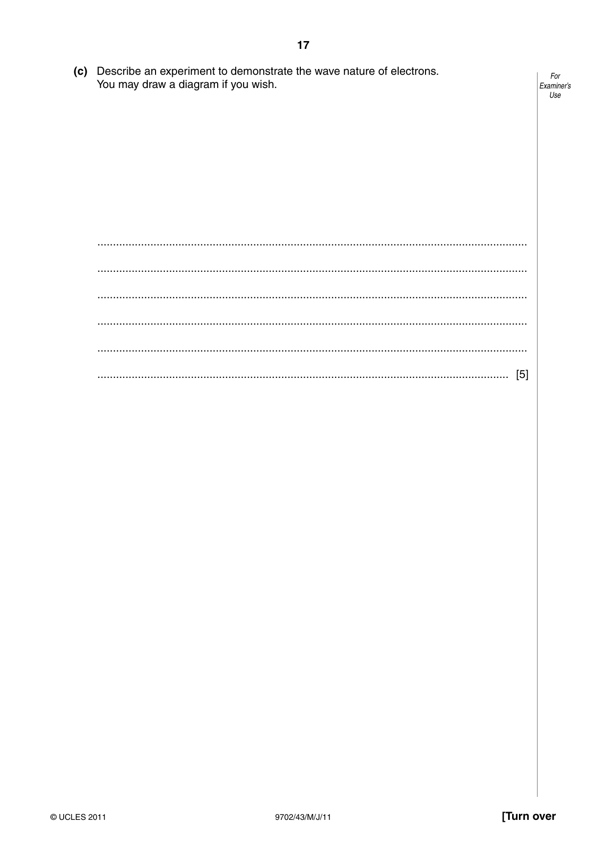 Cambridge A Level Physics 9702 2011 May/June Paper 4 · Variant 3 question paper, page 17 of 24