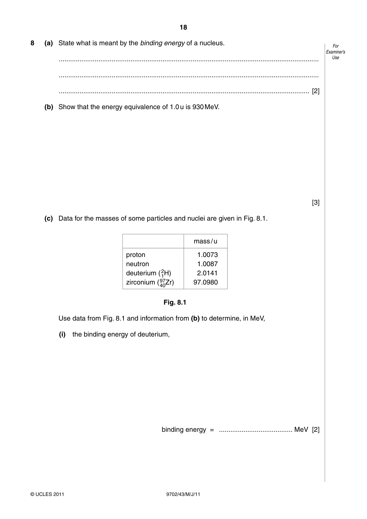 Cambridge A Level Physics 9702 2011 May/June Paper 4 · Variant 3 question paper, page 18 of 24