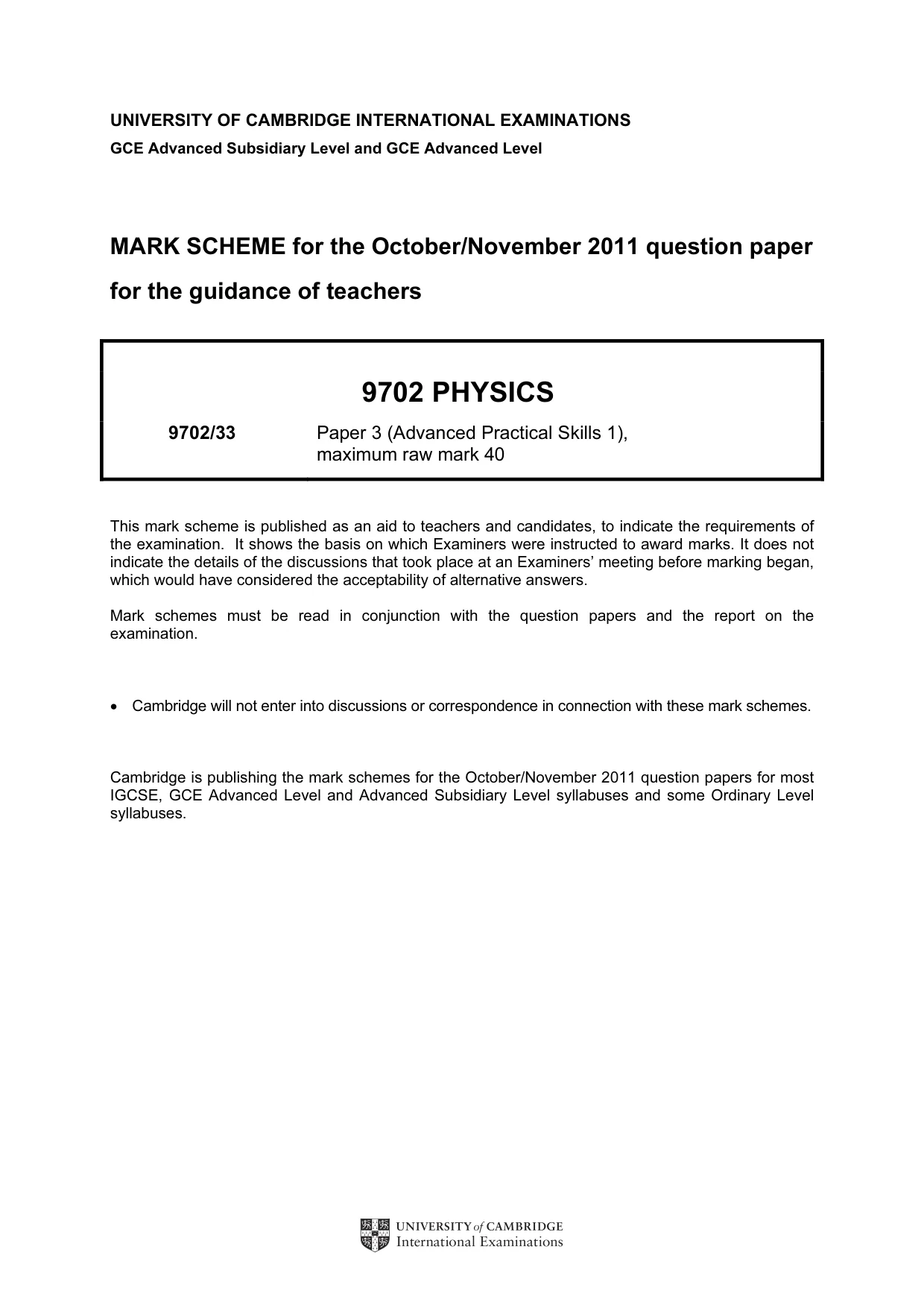 Mark scheme, page 1 of 4