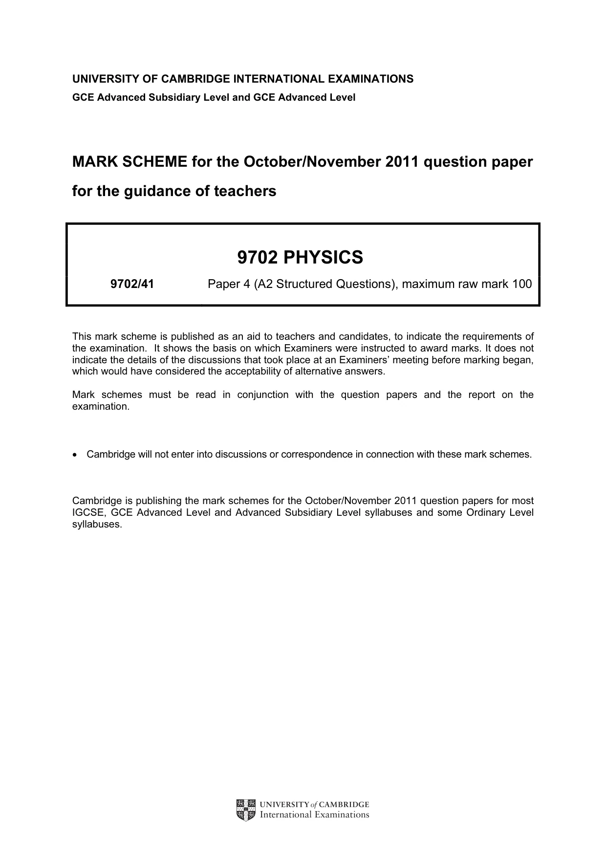 Mark scheme, page 1 of 6