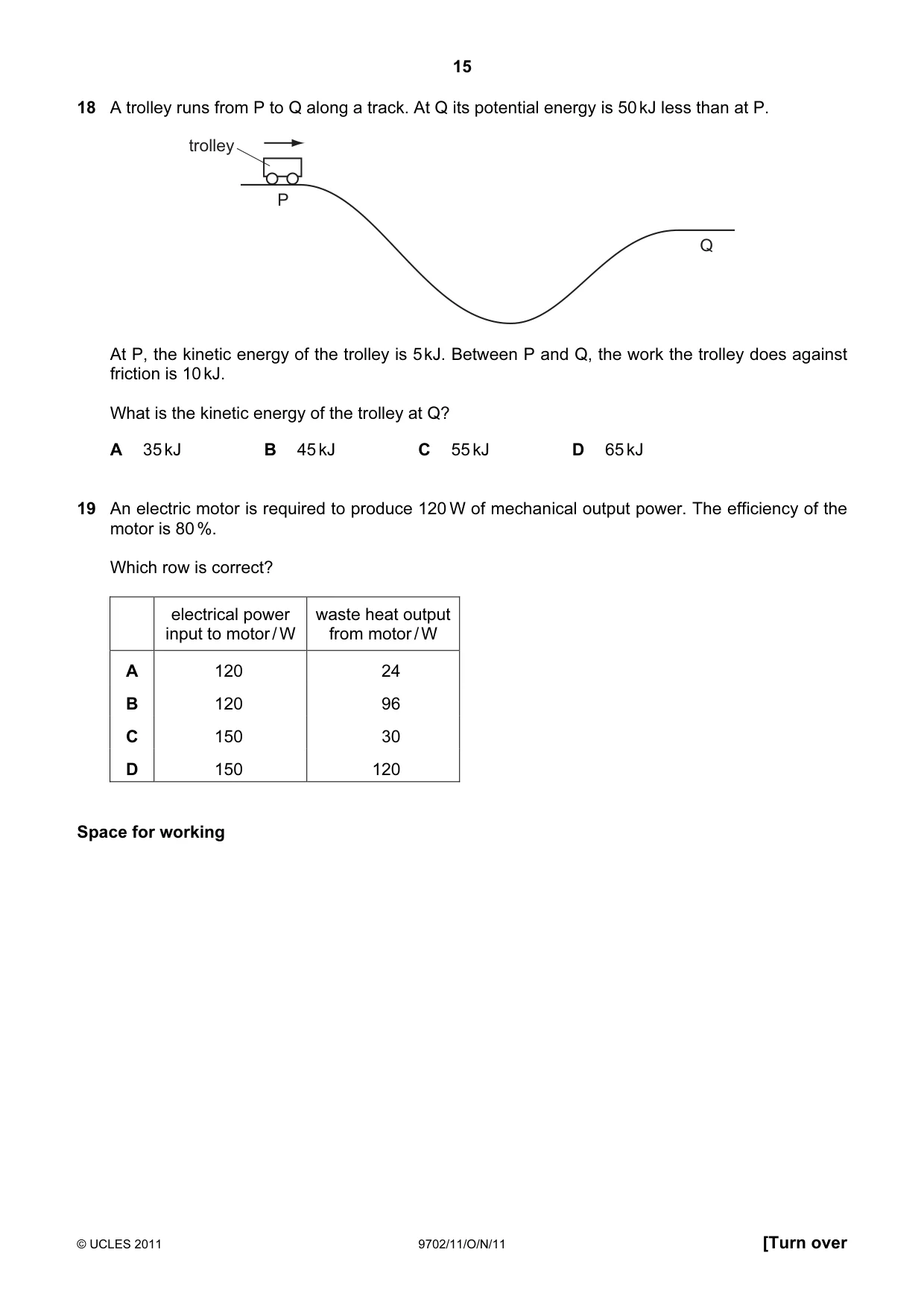 Cambridge A Level Physics 9702 2011 Oct/Nov Paper 1 · Variant 1 question paper, page 15 of 28