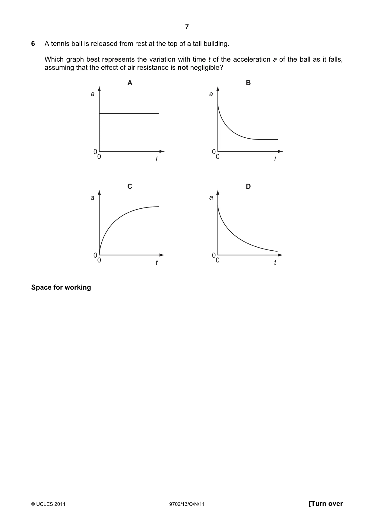 Cambridge A Level Physics 9702 2011 Oct/Nov Paper 1 · Variant 3 question paper, page 7 of 28