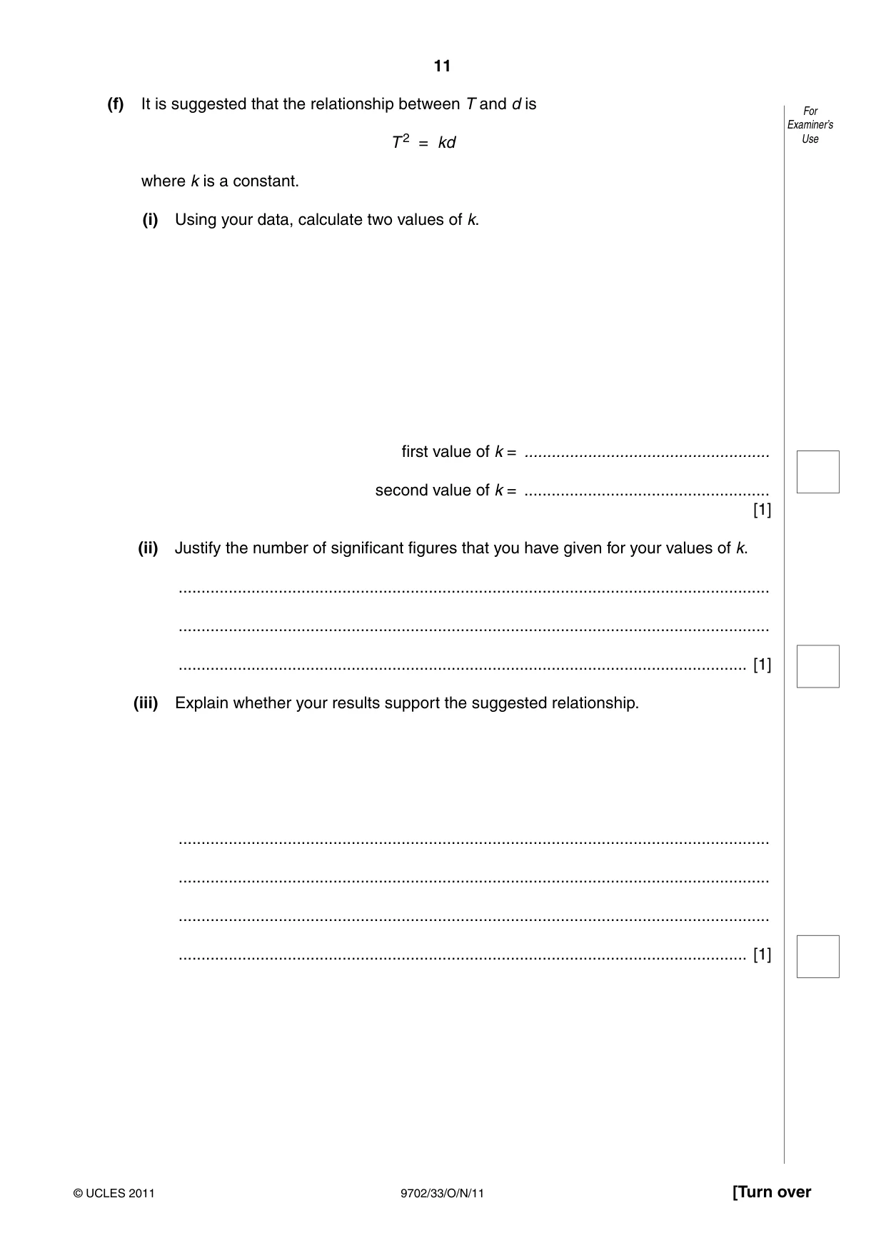 Cambridge A Level Physics 9702 2011 Oct/Nov Paper 3 · Variant 3 question paper, page 11 of 12