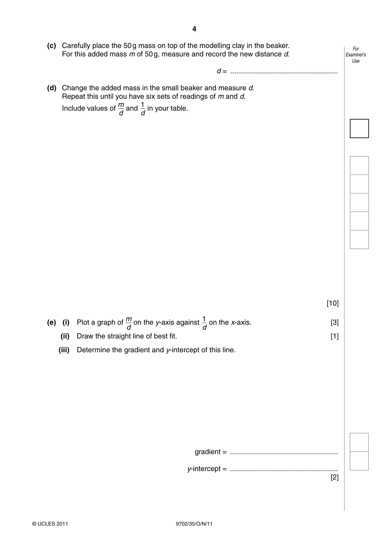 Cambridge A Level Physics 9702 2011 Oct/Nov Paper 3 · Variant 5 question paper, page 4 of 12