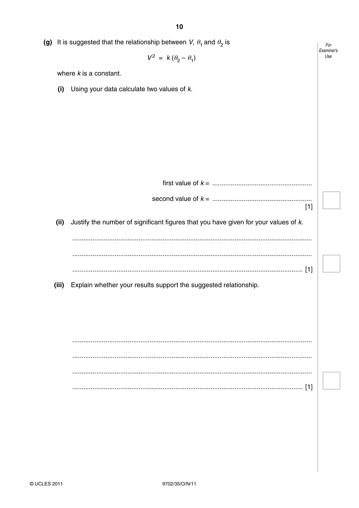 Cambridge A Level Physics 9702 2011 Oct/Nov Paper 3 · Variant 5 question paper, page 10 of 12